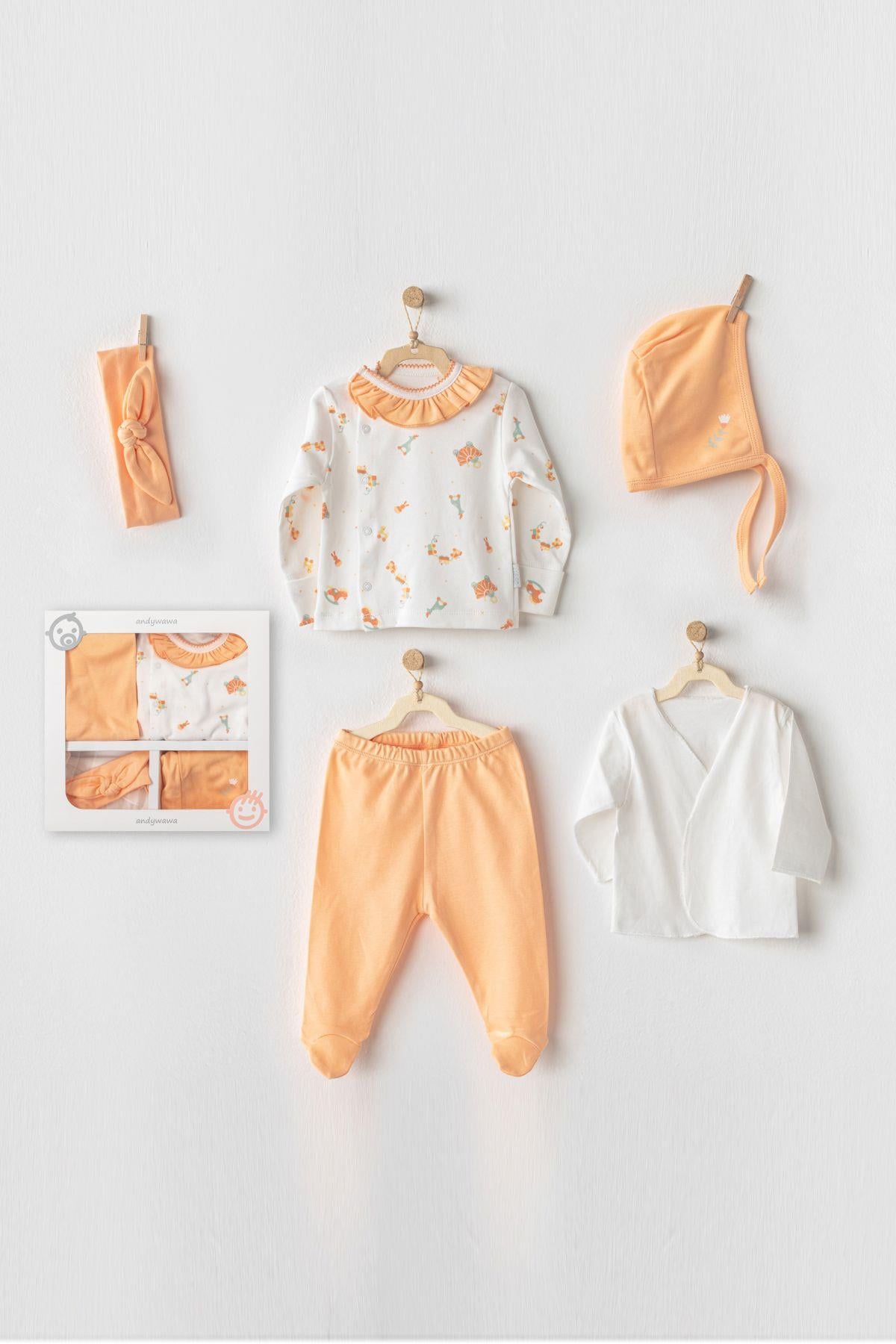 Andywawa AC23520 Somon Playmate 5'li Bebek Hastane Çıkış SetiKız Bebek 5'li SetAndywawa