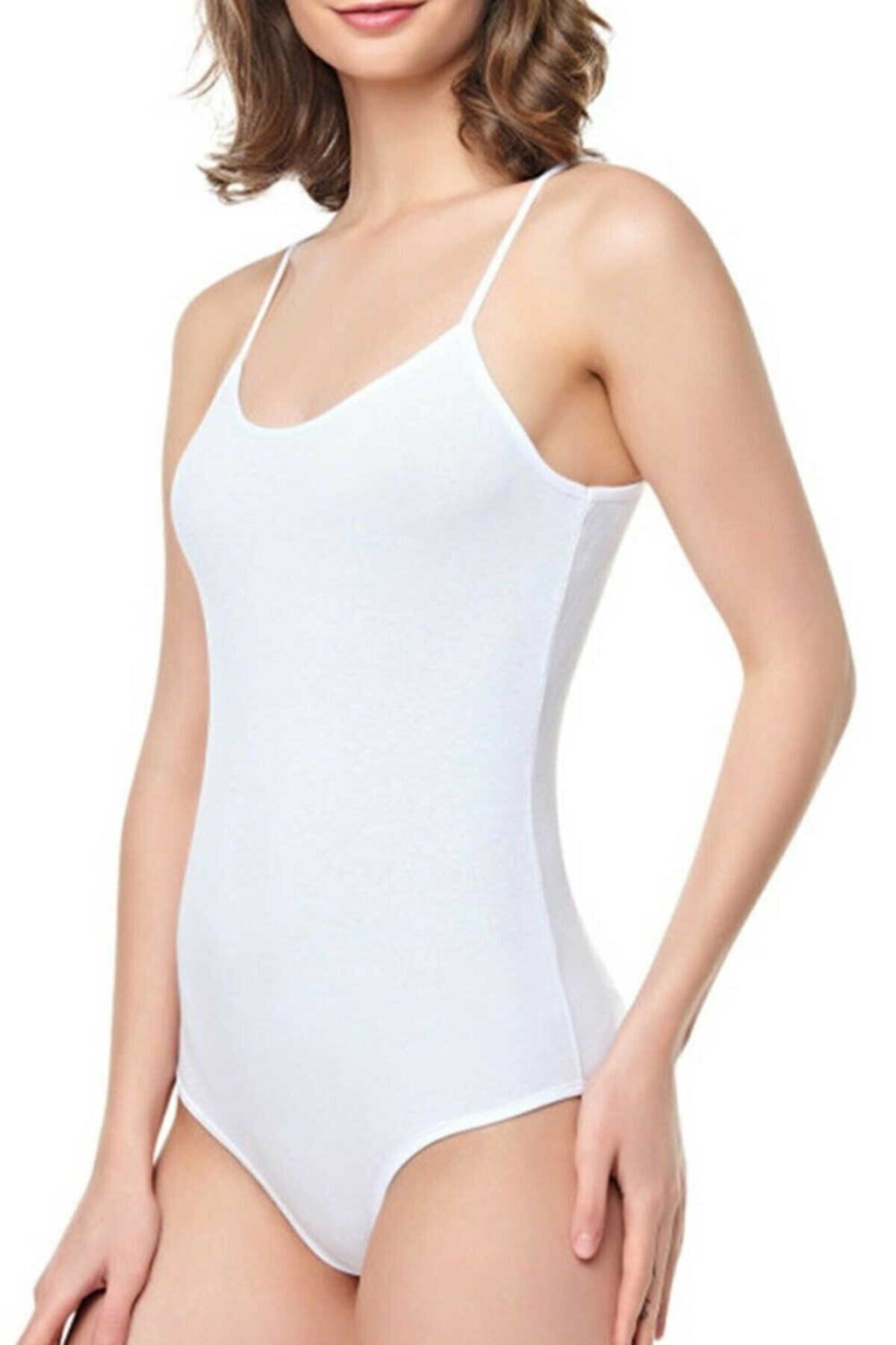 Anıt 1000 Kadın Beyaz Modal İp Askılı BodyKadın BodyAnıt Lingerie