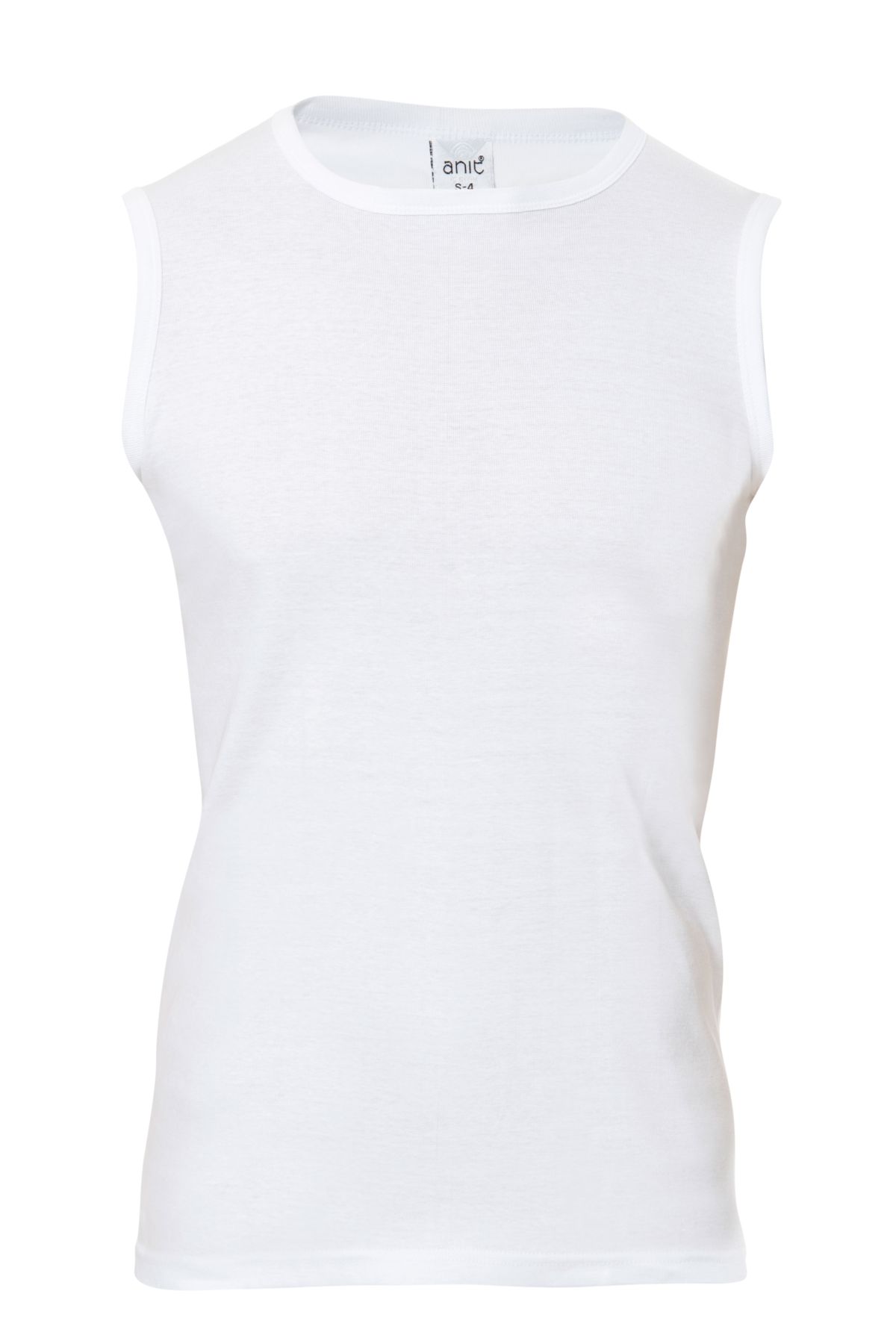 Anıt 1108 Beyaz 3 Adet Ribana O Yaka Sıfır Kol Erkek AtletAtletAnıt Lingerie