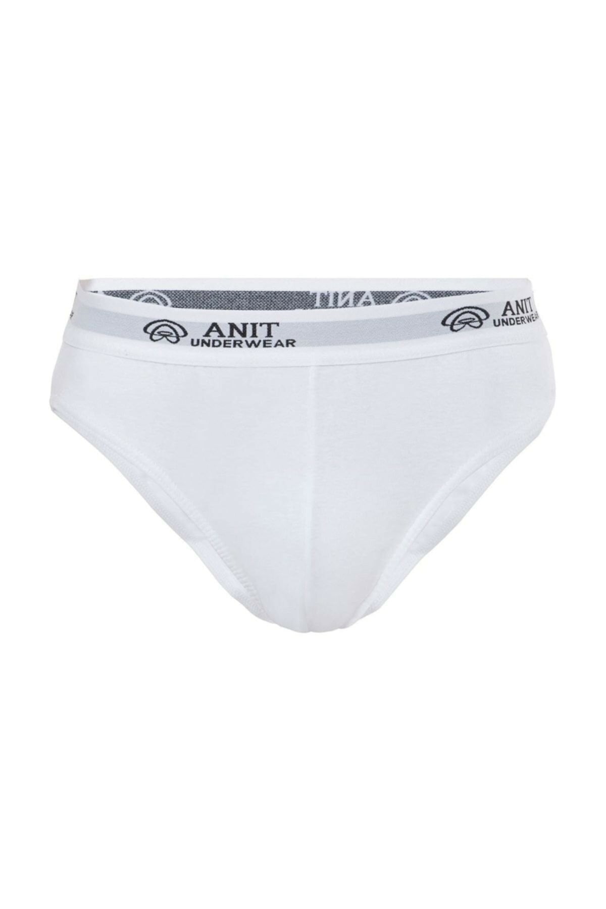 Anıt 1116 Beyaz 3 Adet Ribana Pamuklu Erkek Slip KülotSlipAnıt Lingerie