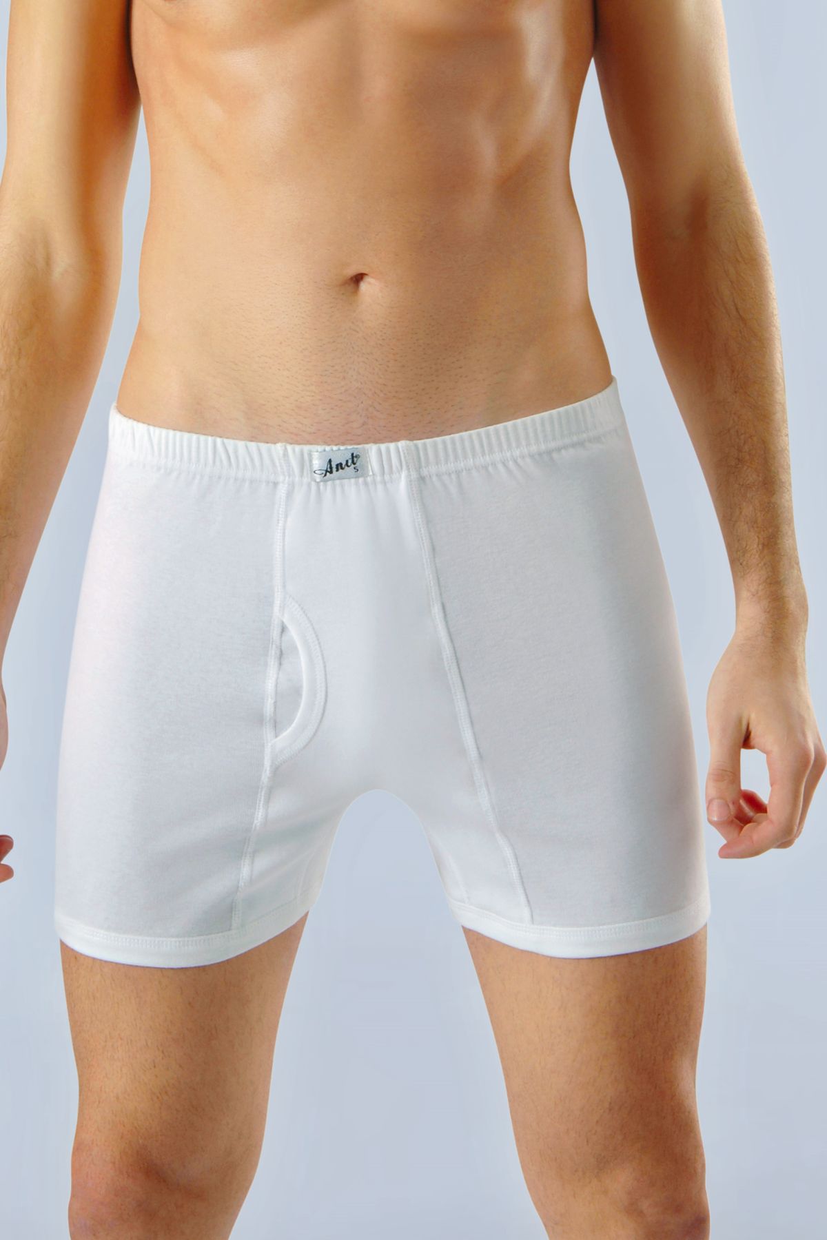 Anıt 1152 Beyaz 3 Adet Penye Pamuklu Arjantin Erkek BoxerBoxerAnıt Lingerie