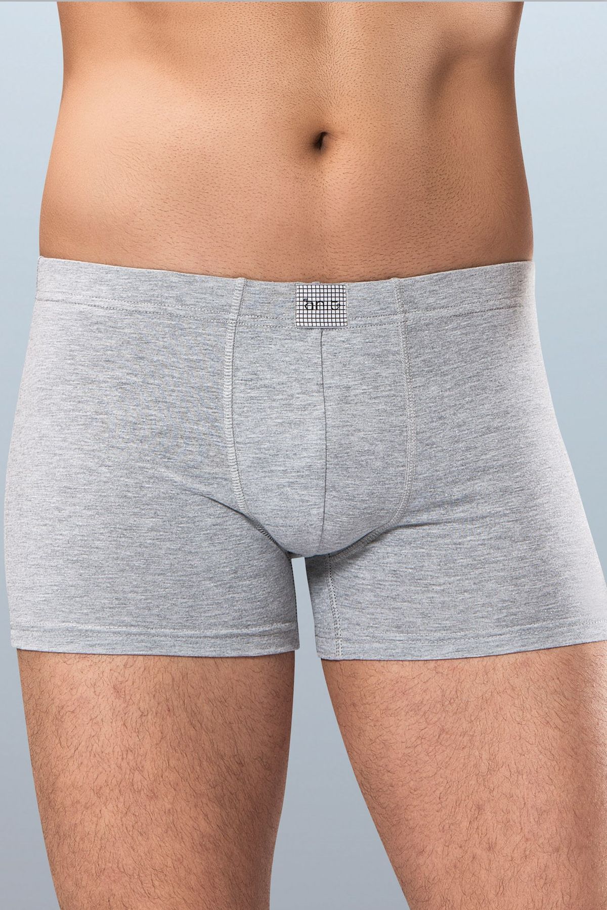 Anıt 1271 Gri 3 Adet Pamuklu Esnek Erkek BoxerBoxerAnıt Lingerie