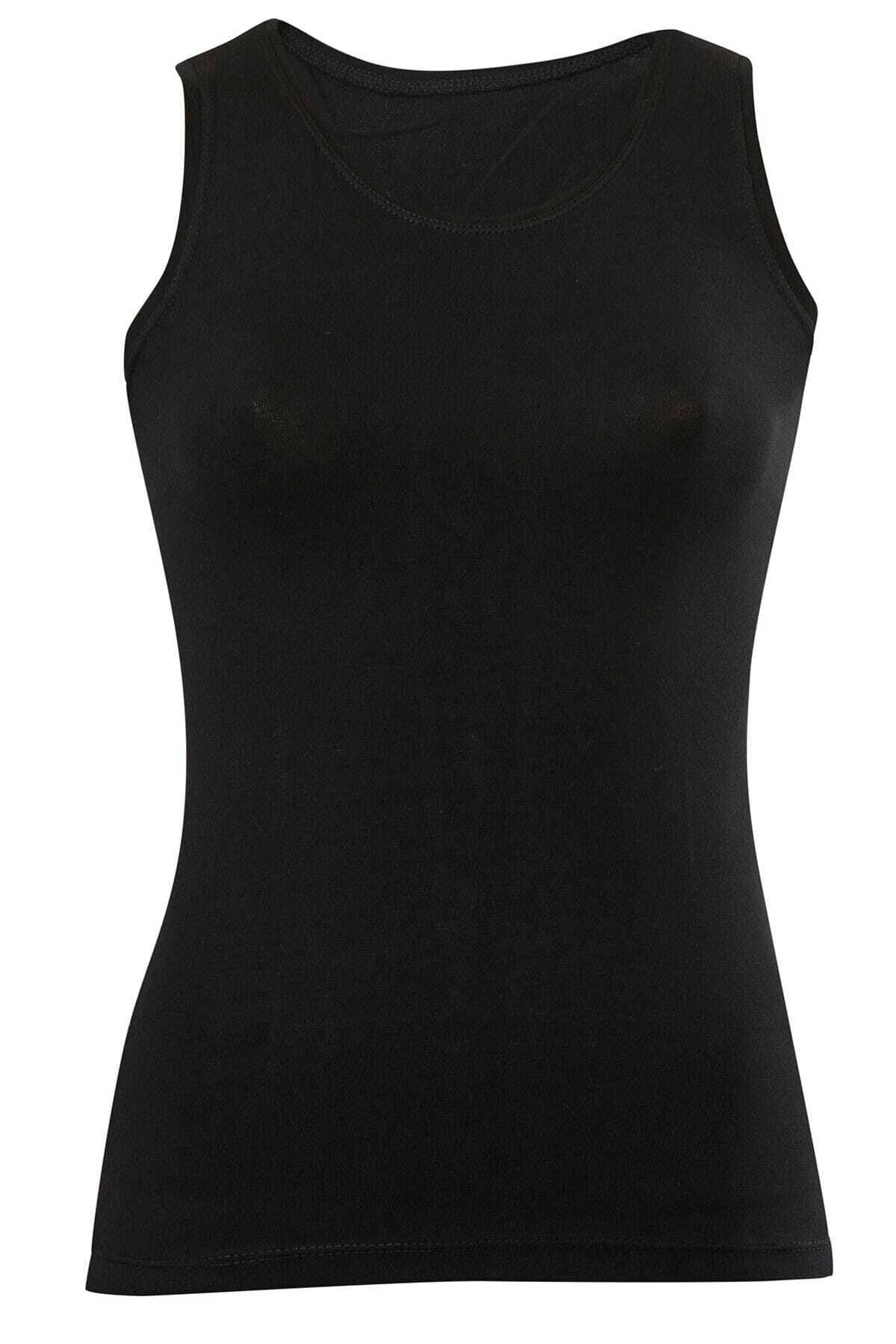 Anıt 2179 Kadın Siyah O Yaka Sıfır Kol AtletKadın AtletAnıt Lingerie
