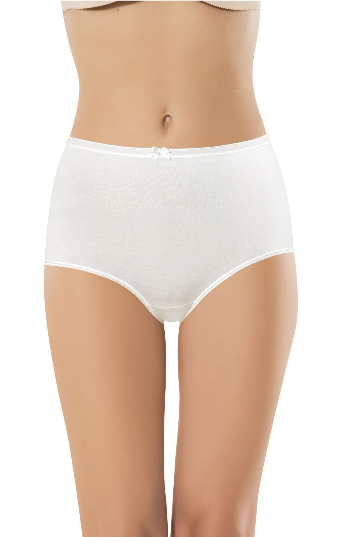 Anıt 3628 Beyaz 10 Adet Kadın Düz Toparlayıcı Bato KülotPamuklu KülotAnıt Lingerie