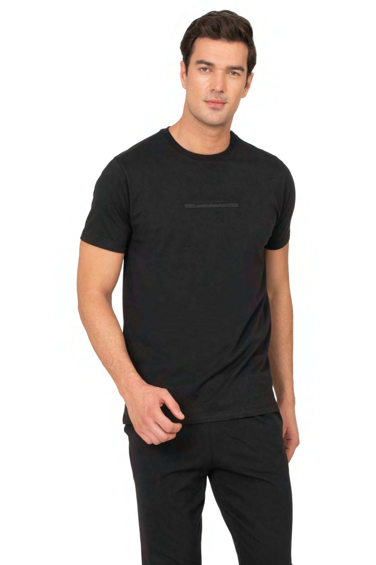 	Pierre Cardin 6135B Erkek Sıyah Kısa Kollu Yuvarlak Yaka Pijama Takımı
