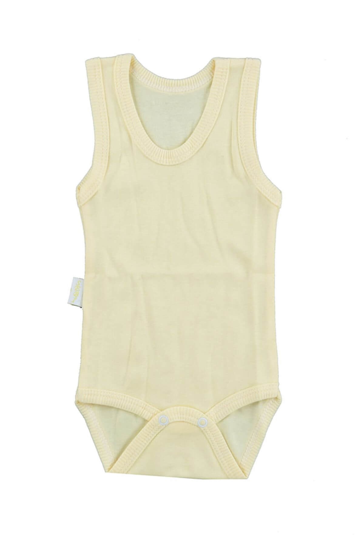 Bebek Sarı Body Pamuklu Askılı Çıtçıtlı Badi SB155Erkek Bebek BodySebi