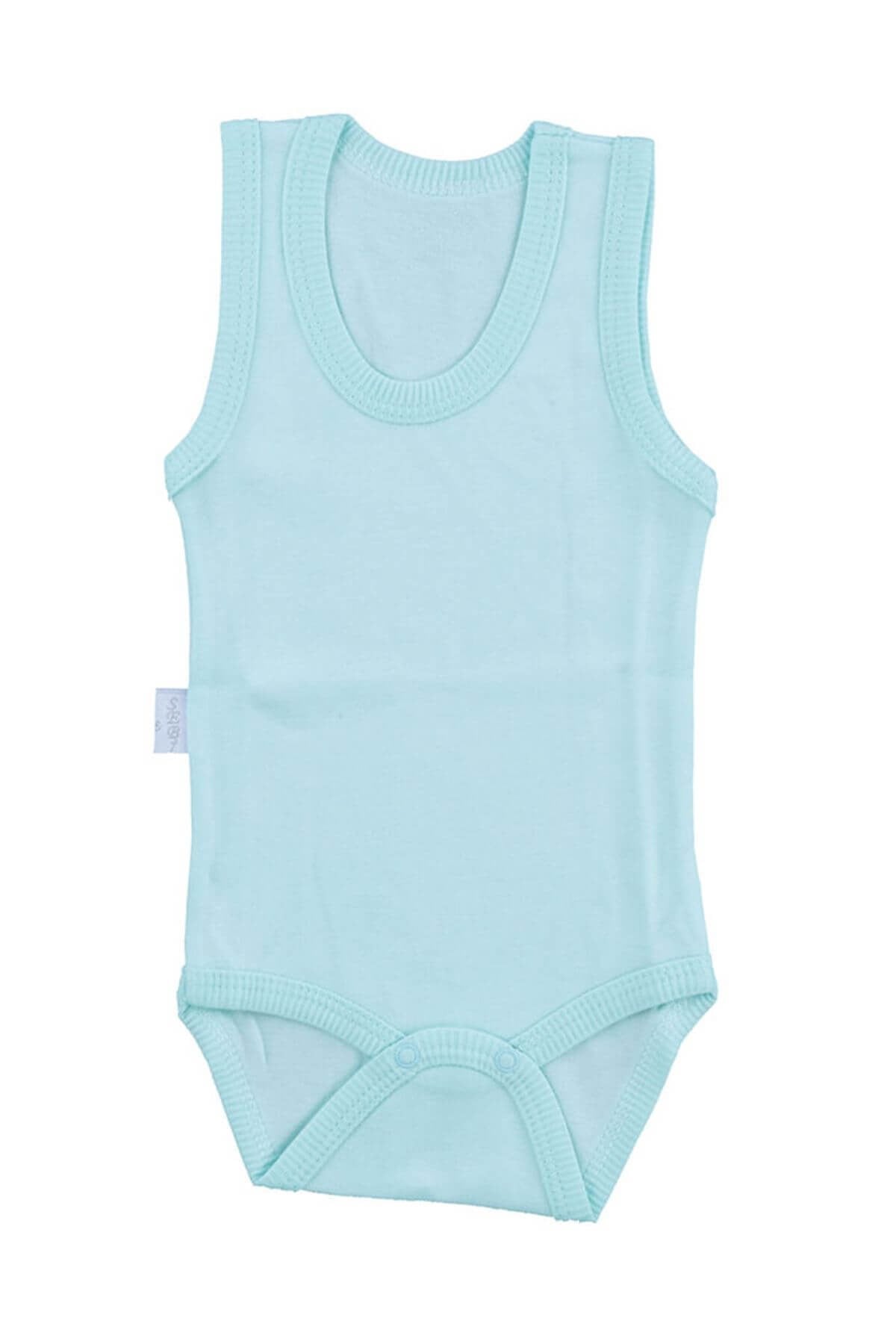 Bebek Yeşil Body Pamuklu Askılı Çıtçıtlı Badi SB155Erkek Bebek BodySebi