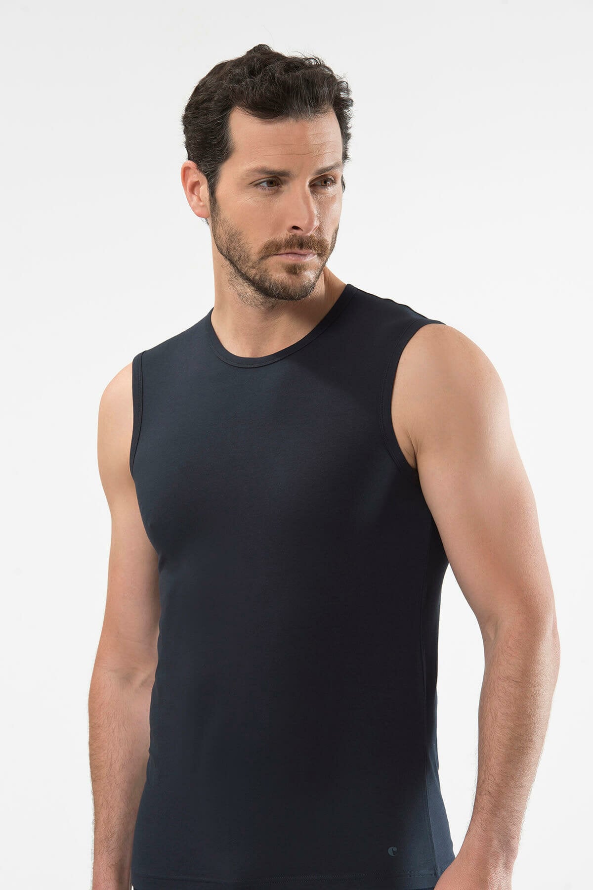 Cacharel 1303 Lacivert Erkek Spor Bisiklet Yaka FanilaFanilaCacharel
