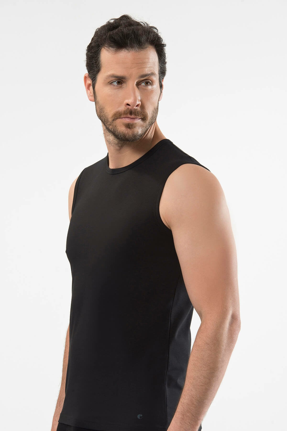 Cacharel 1303 Siyah Erkek Spor Bisiklet Yaka FanilaFanilaCacharel