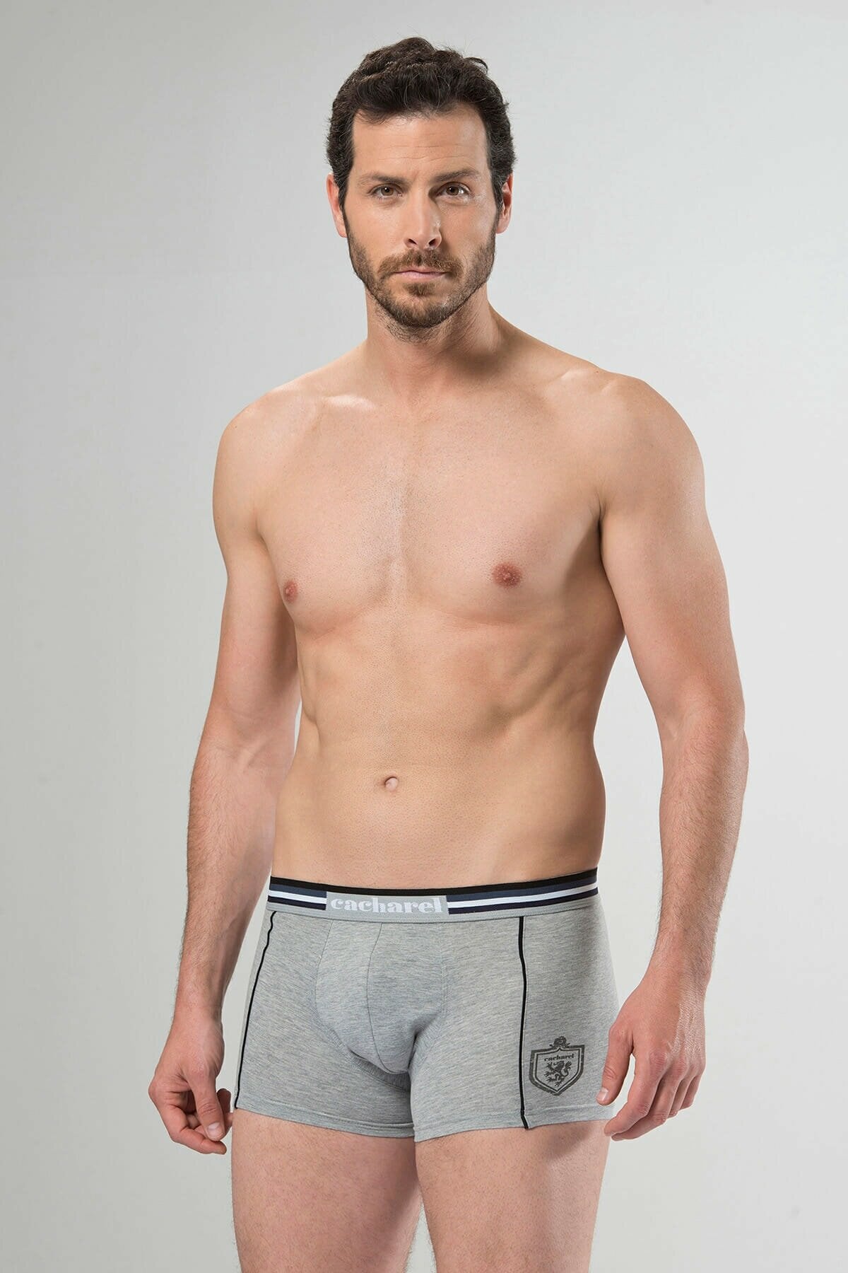 Cacharel 1323 Siyah Gri Erkek 2'Li BoxerBoxerCacharel
