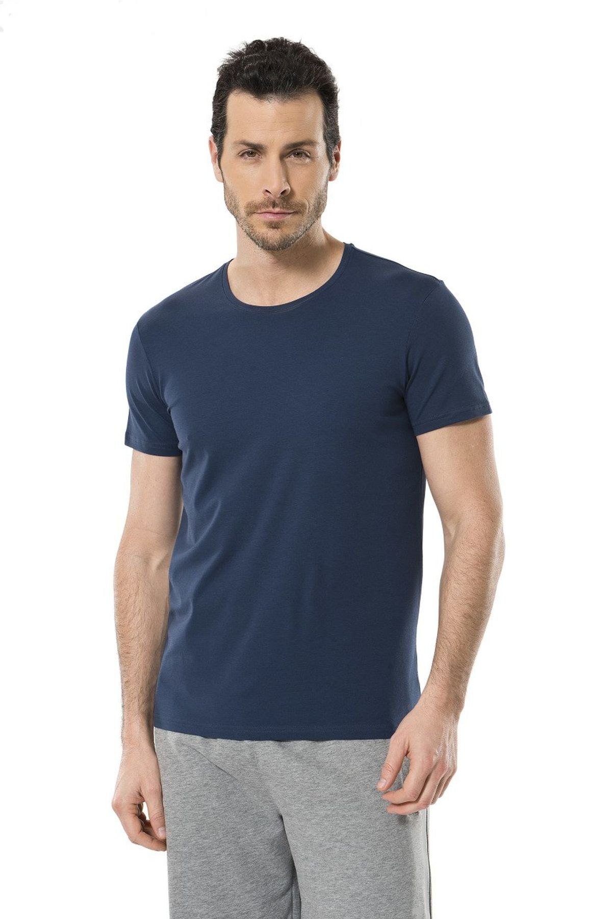 Cacharel 1331 İndigo Erkek O Yaka Likralı Kısa Kollu T-ShirtT-ShirtCacharel