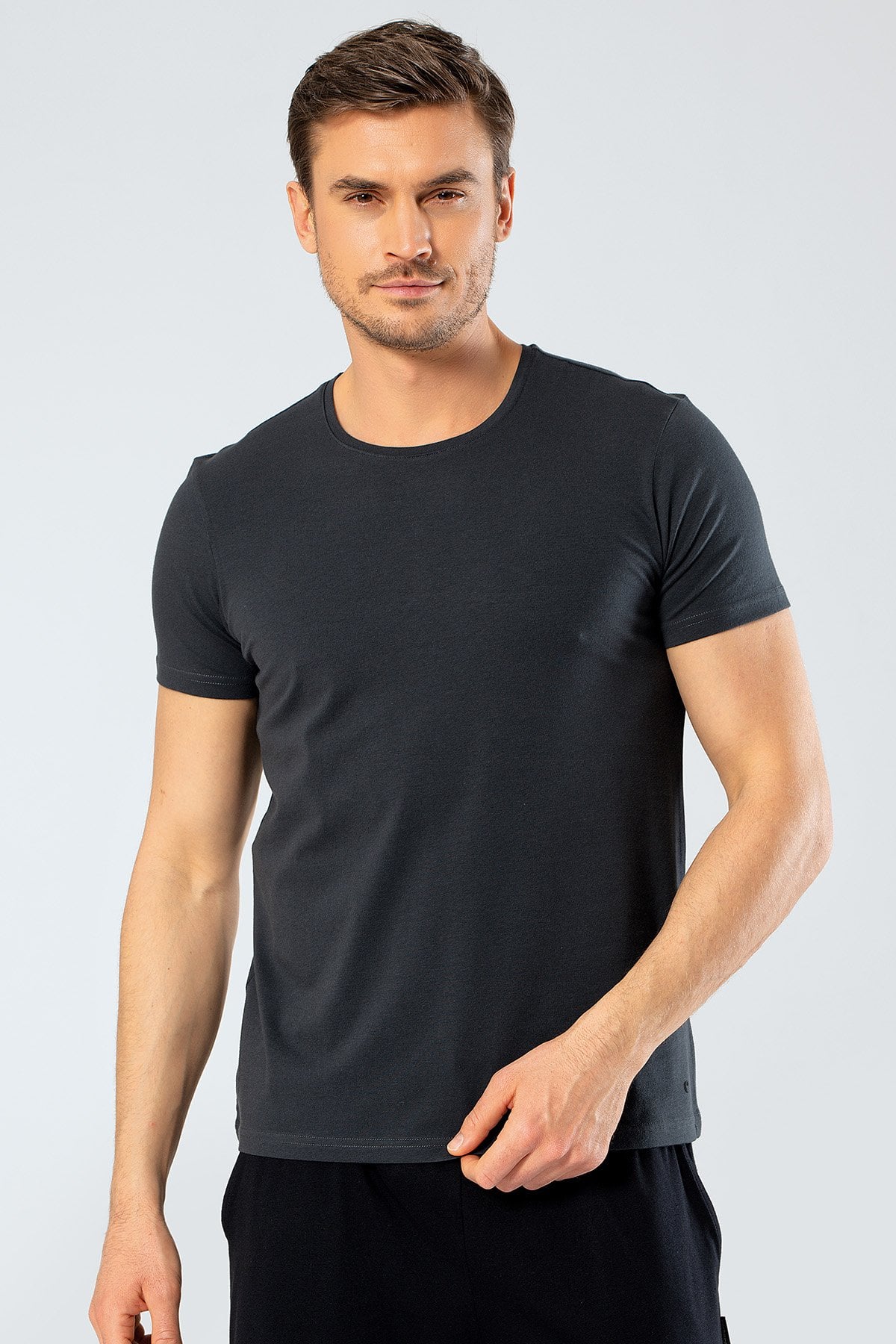 Cacharel 1331 Olive Erkek O Yaka Likralı Kısa Kollu T-ShirtT-ShirtCacharel
