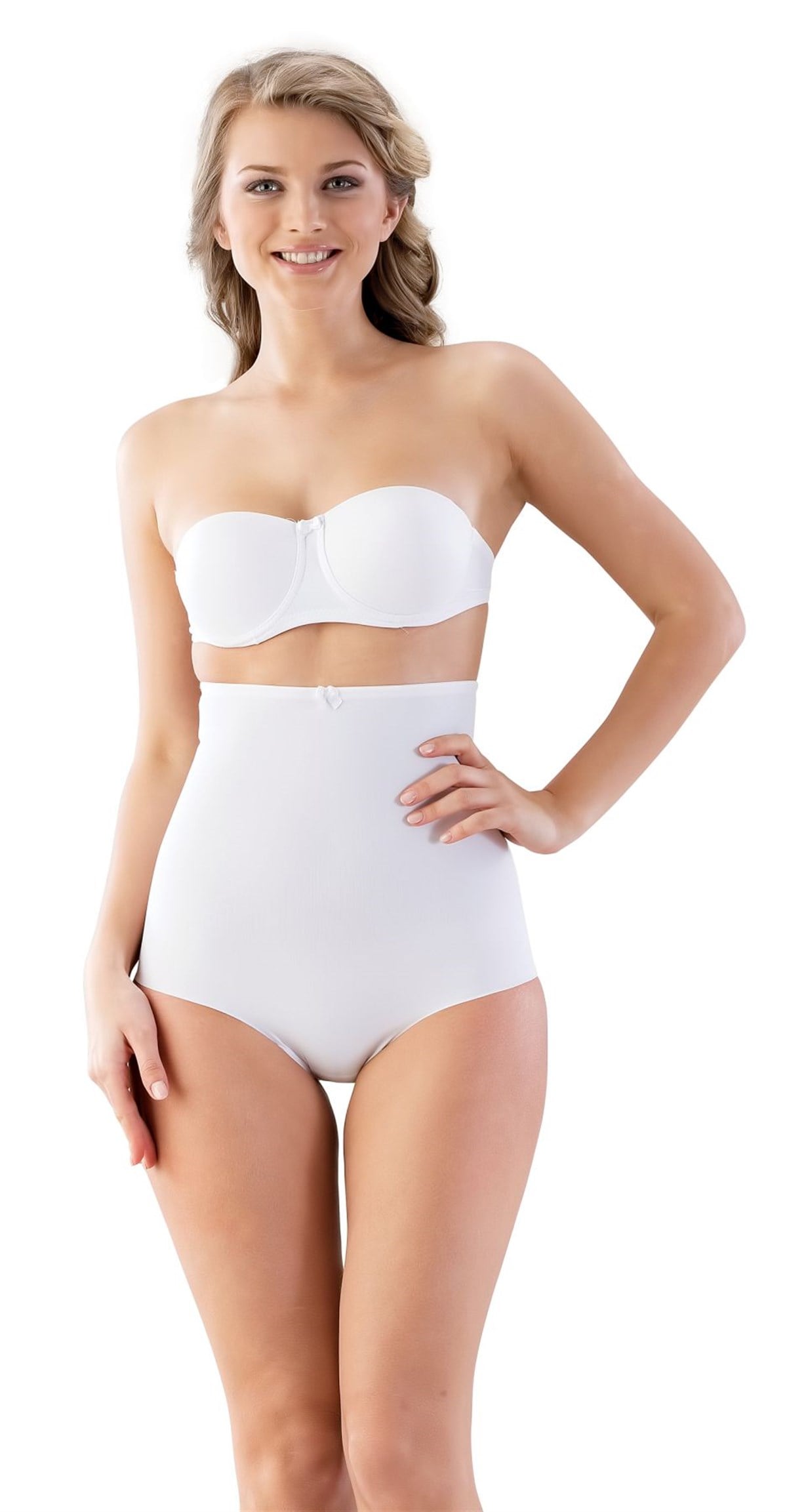 Emay 2813 İz Yapmaz Mide Toparlayıcı Slip Korse Beyaz