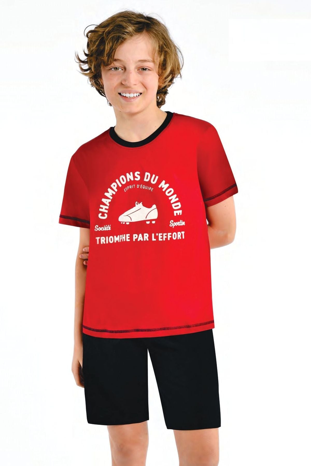 Ersoy Çocuk 503 Erkek Çocuk Kırmızı Kısa Kollu Şort TakımıErkek Çocuk Şortlu TakımErsoy Çocuk