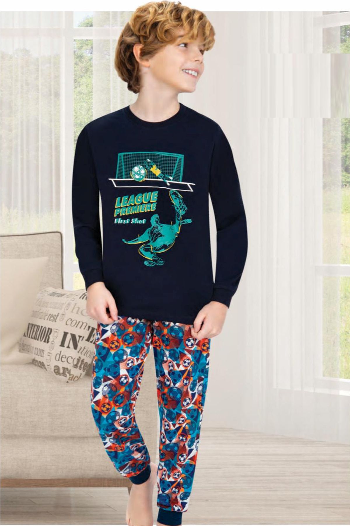 Ersoy Çocuk 702U Erkek Çocuk Lacivert Uzun Kollu Pijama TakımıErkek Çocuk PijamaErsoy Çocuk