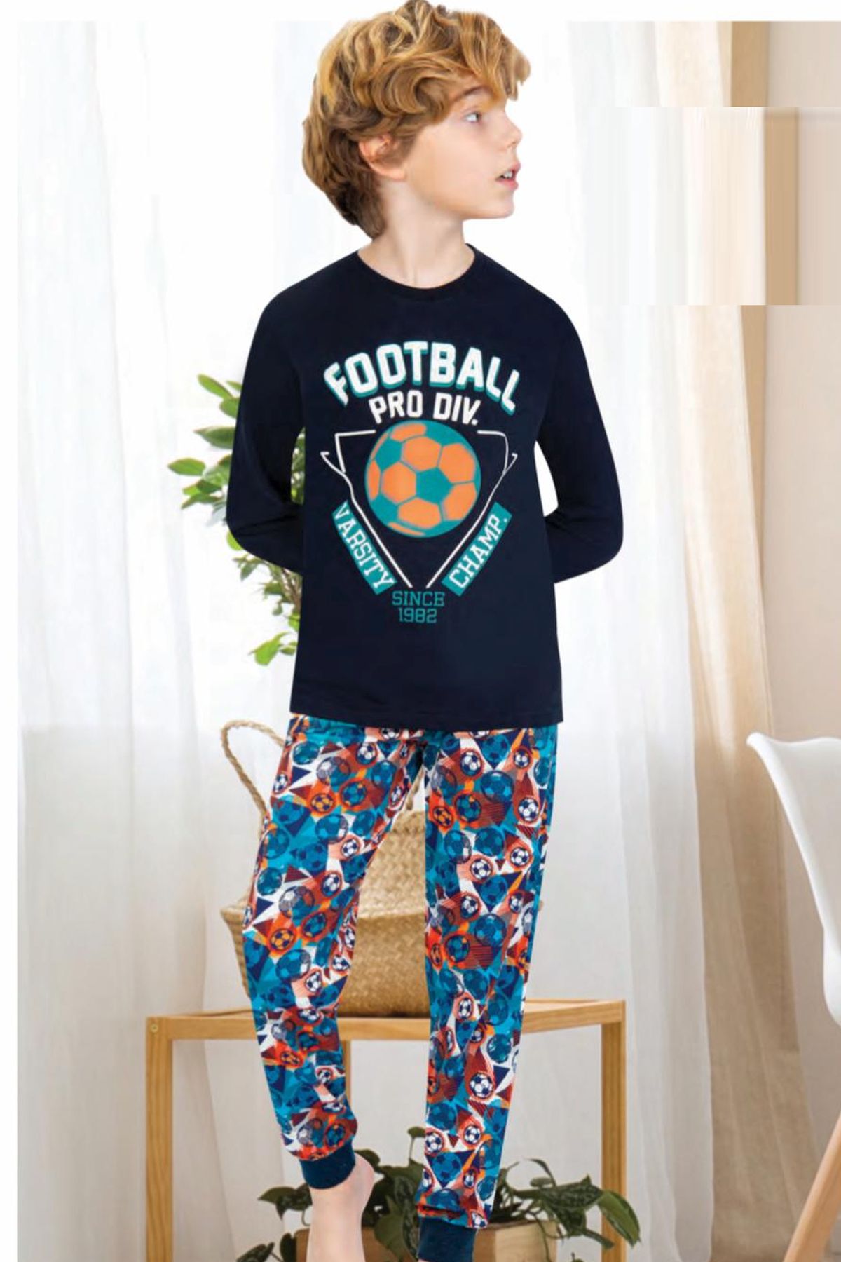 Ersoy Çocuk 703U Erkek Çocuk Lacivert Uzun Kollu Pijama TakımıErkek Çocuk PijamaErsoy Çocuk