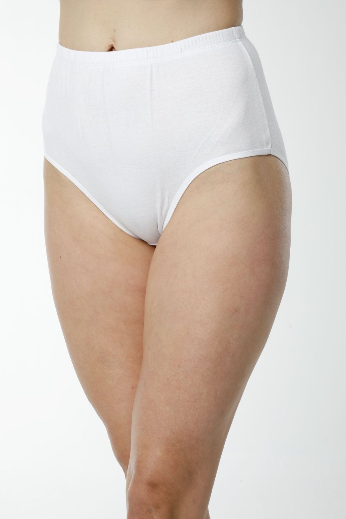 Hmd 1003 Kadın 3'lü Beyaz Rahat Doku Pamuklu Ribana Bato KülotPamuklu KülotHmd Underwear