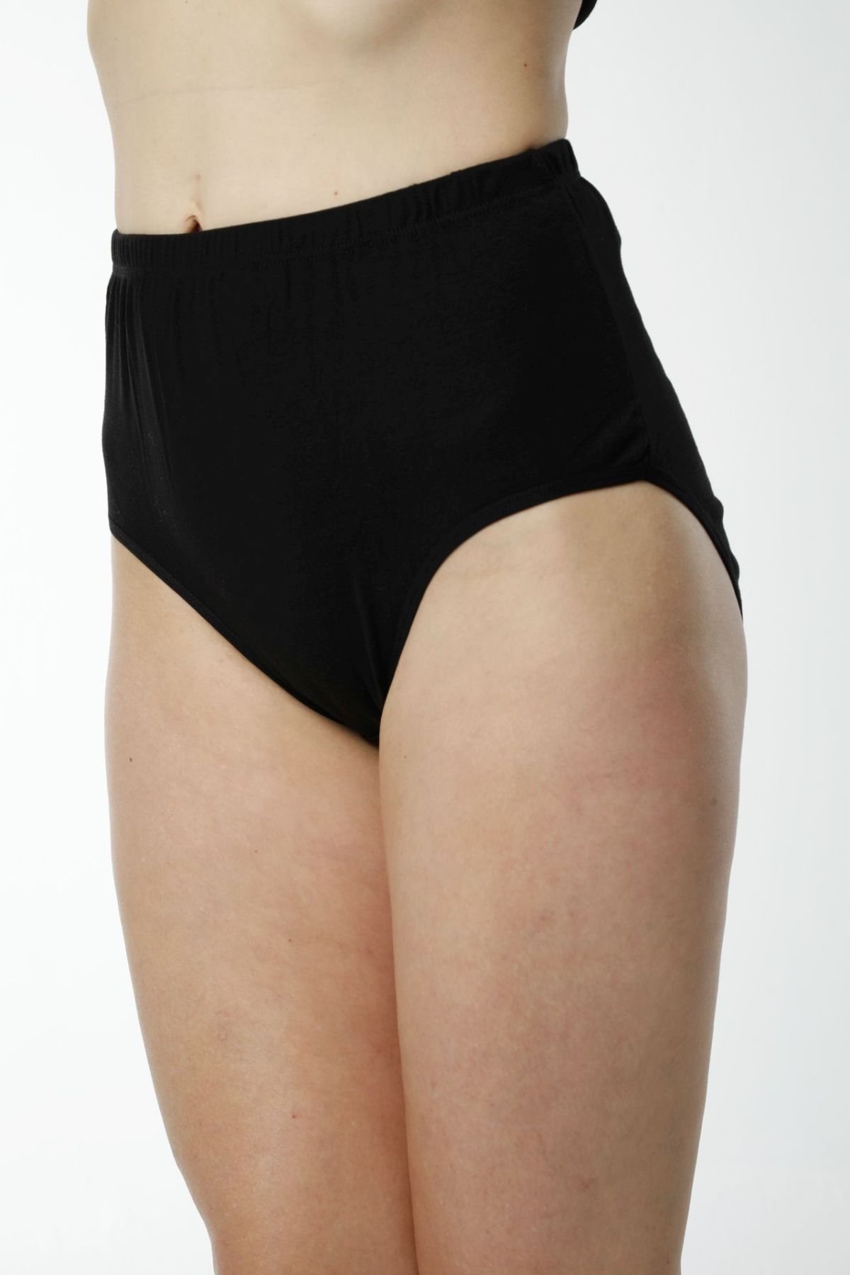 Hmd 1003 Kadın 3'lü Siyah Rahat Doku Pamuklu Ribana Bato KülotPamuklu KülotHmd Underwear