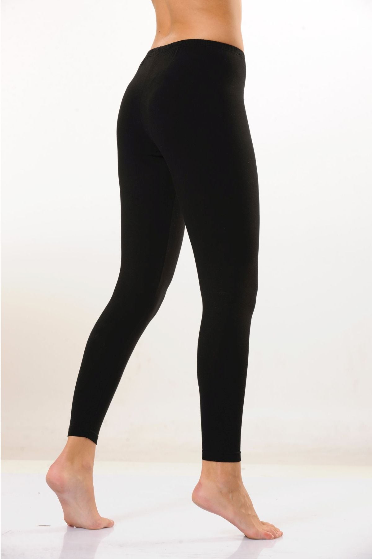 Hmd 4003 Kadın Rahat Doku Pamuklu Siyah Uzun TaytKadın TaytHmd Underwear