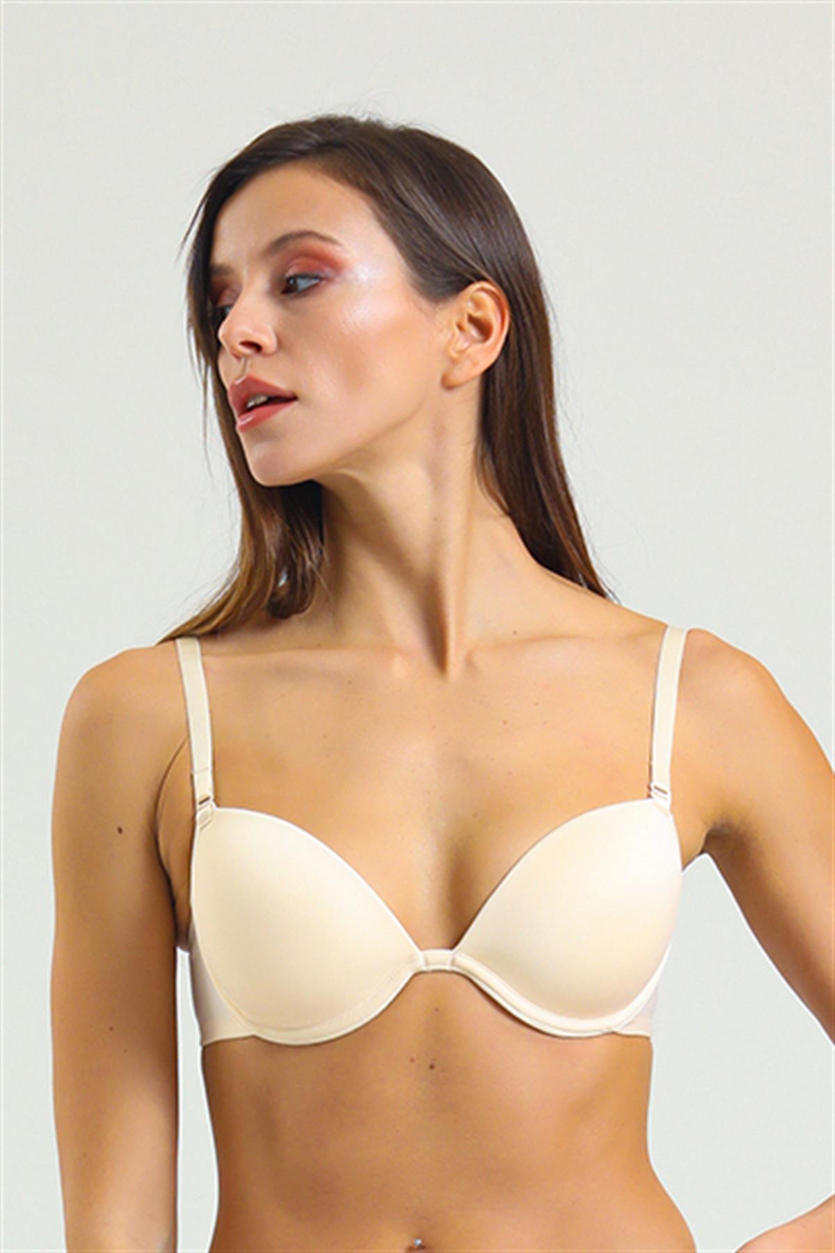 Magic Form 2169 Kadın Ten Ortası Dekolte Düz Kumaşlı Süngerli SütyenDestekli SütyenlerMagic Form