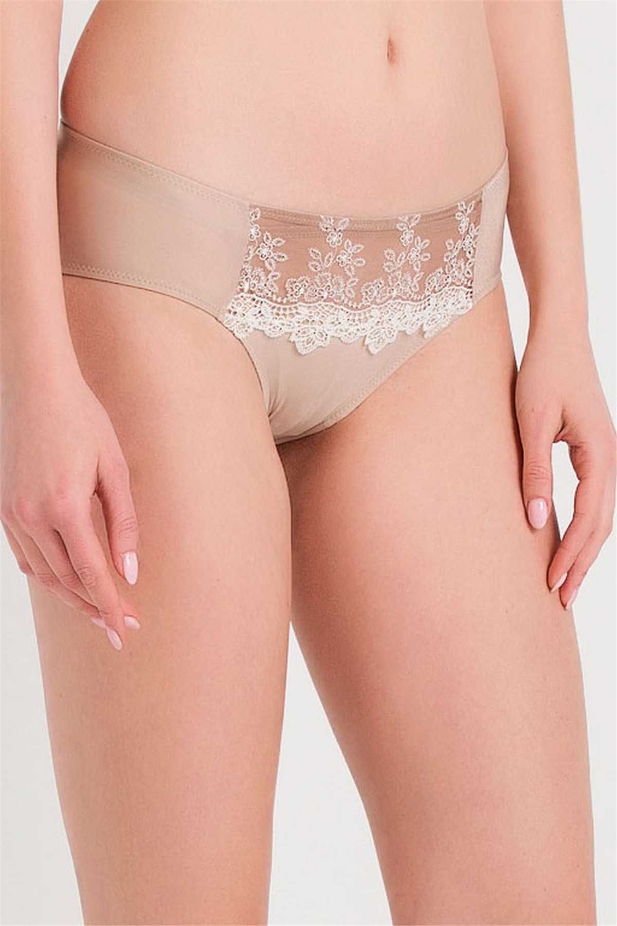 Magic Form 285 Kadın Vizon Önü Güpürlü Yüksek Bel KülotSlip KülotMagic Form