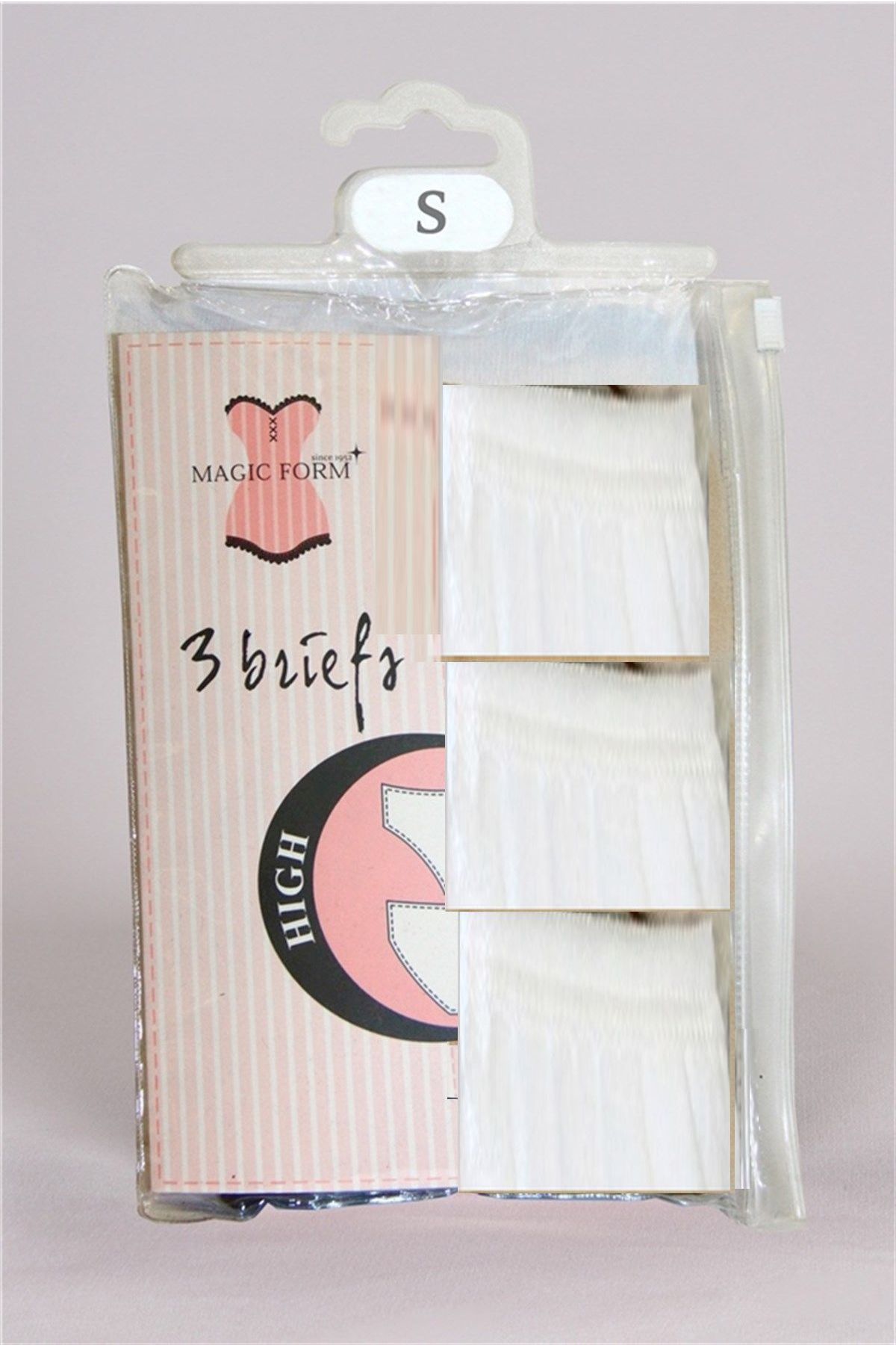 Magic Form 433 Kadın Beyaz Penye Kumaşlı Yüksek Belli 3'Lü Paket Normal KülotPamuklu KülotMagic Form