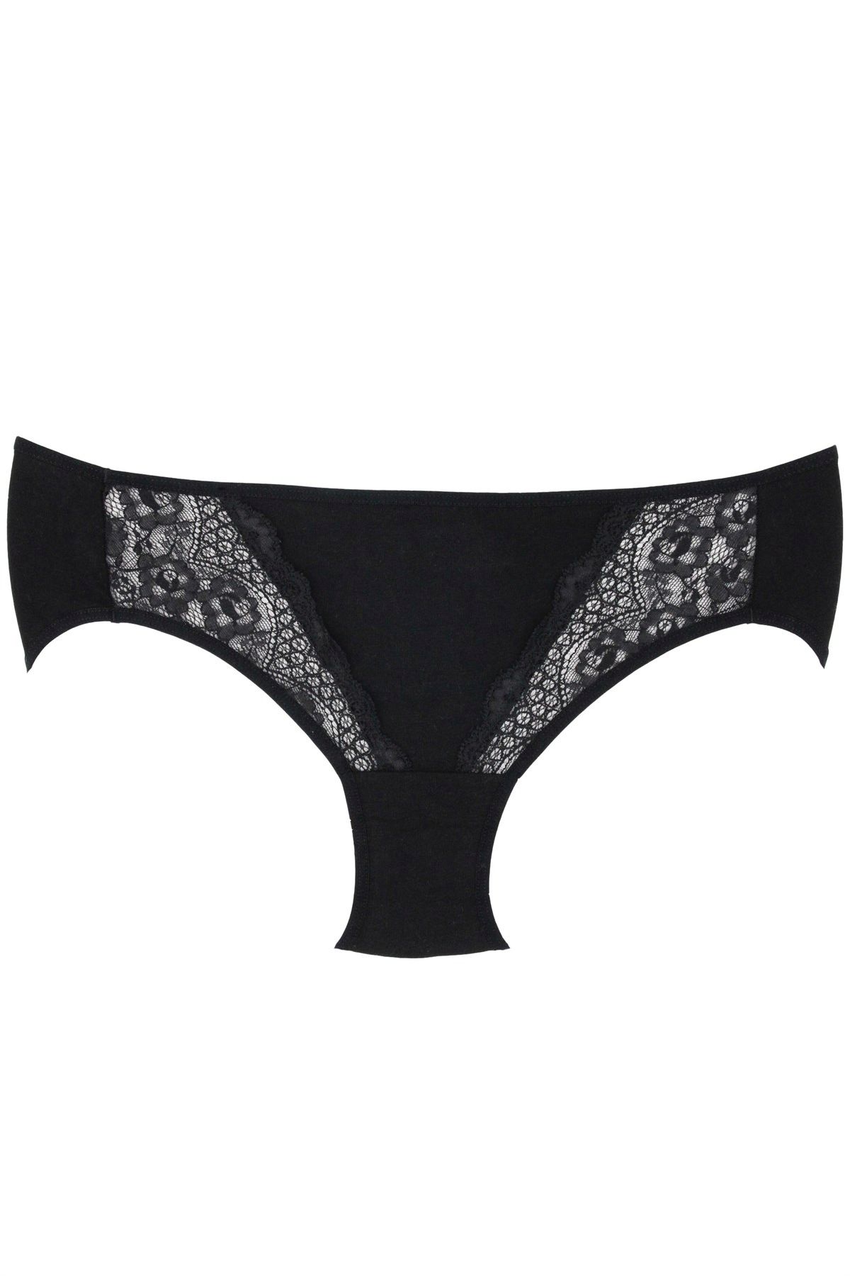 Magic Form 580 Kadın Siyah Normal Bel Dantelli KülotPamuklu KülotMagic Form