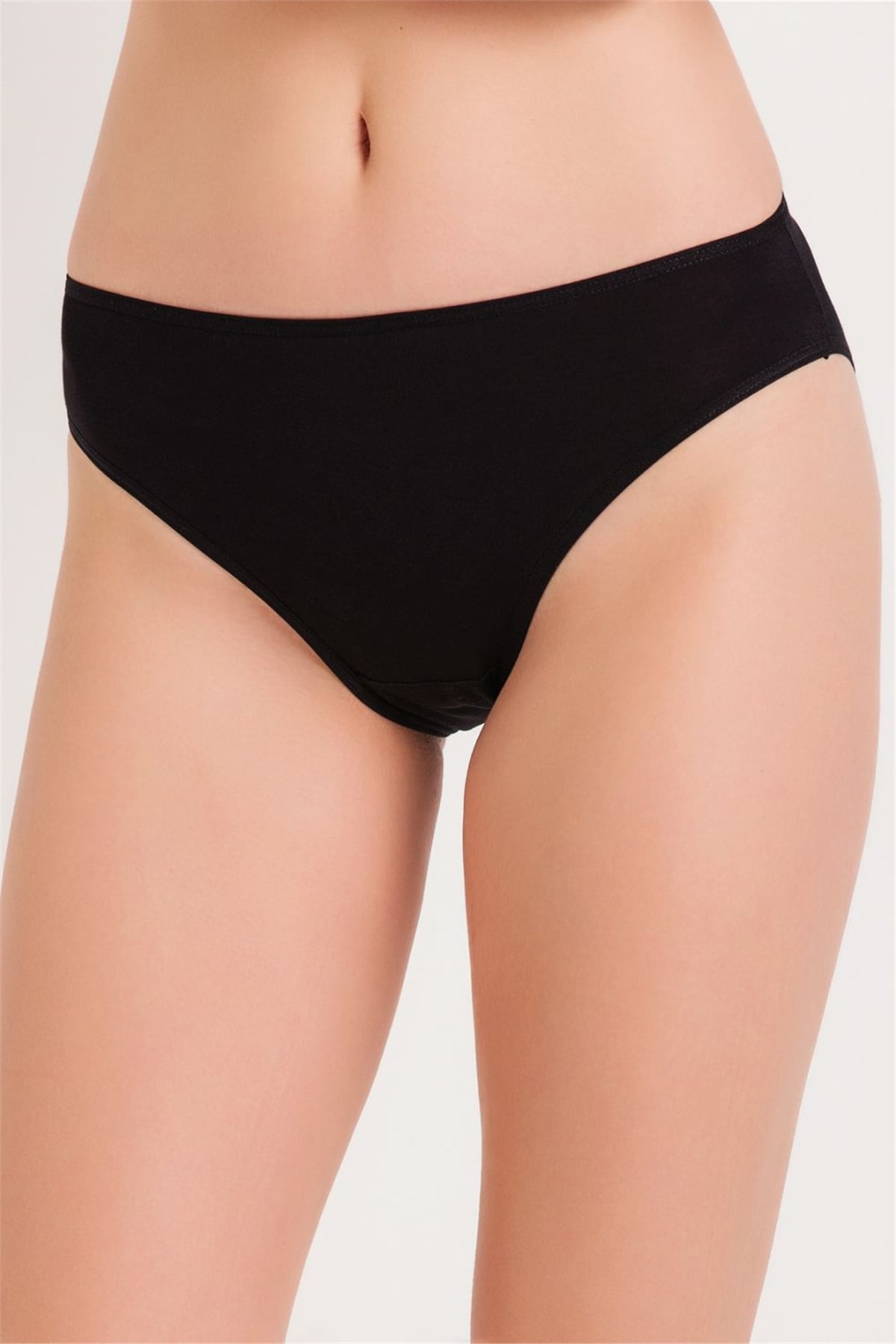 Magic Form 621 Kadın Siyah Geniş Kenarlı Penye Kumaşlı Normal KülotPamuklu KülotMagic Form