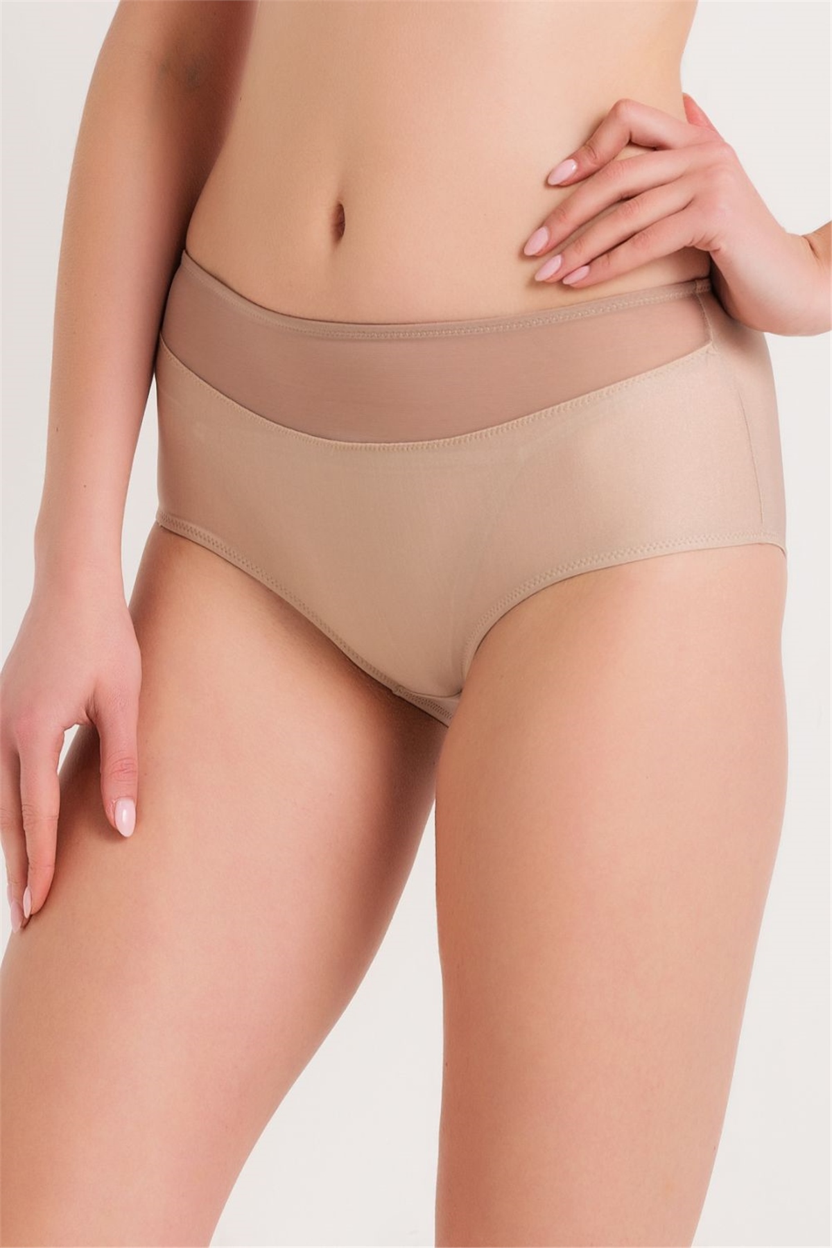 Magic Form 783 Kadın Vizon Geniş Kenarlı Yüksek Bel Tüllü KülotSlip KülotMagic Form