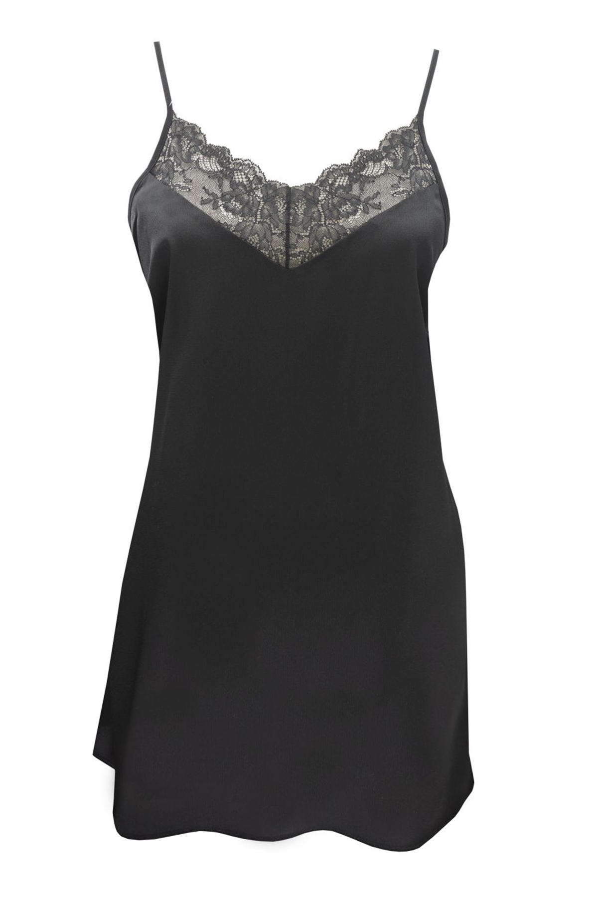 Magic Form 87430 Kadın Siyah Krep Saten Dantelli GecelikKadın GecelikMagic Form