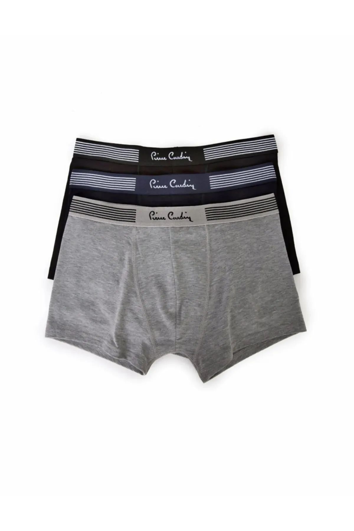 Pierre Cardin 360 Erkek Grı-Lacıvert-Sıyah Modal 3'Lü BoxerBoxerPierre Cardin