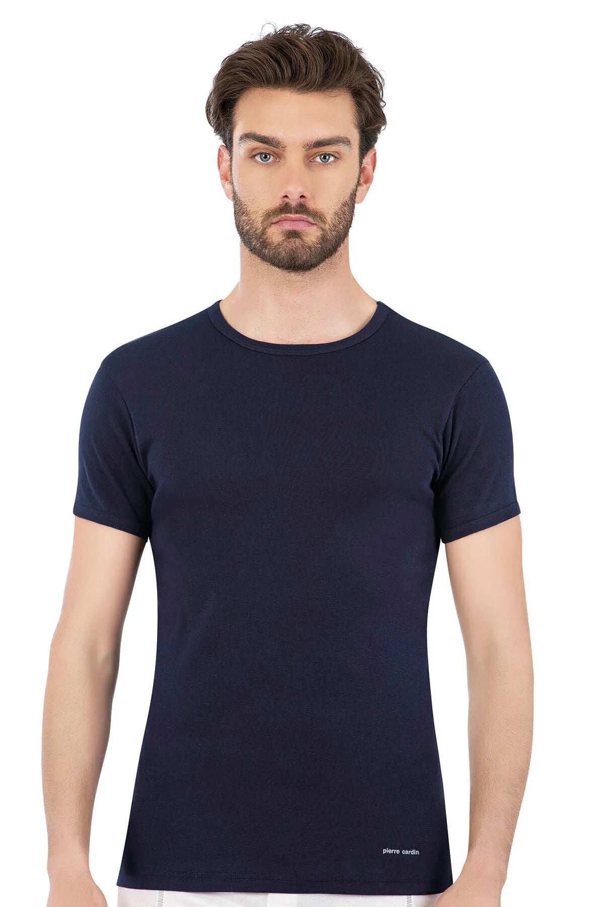 Pierre Cardin 440 Erkek Lacıvert Ribana Kısa Kollu Yuvarlak Yaka 2'Li FanilaFanilaPierre Cardin