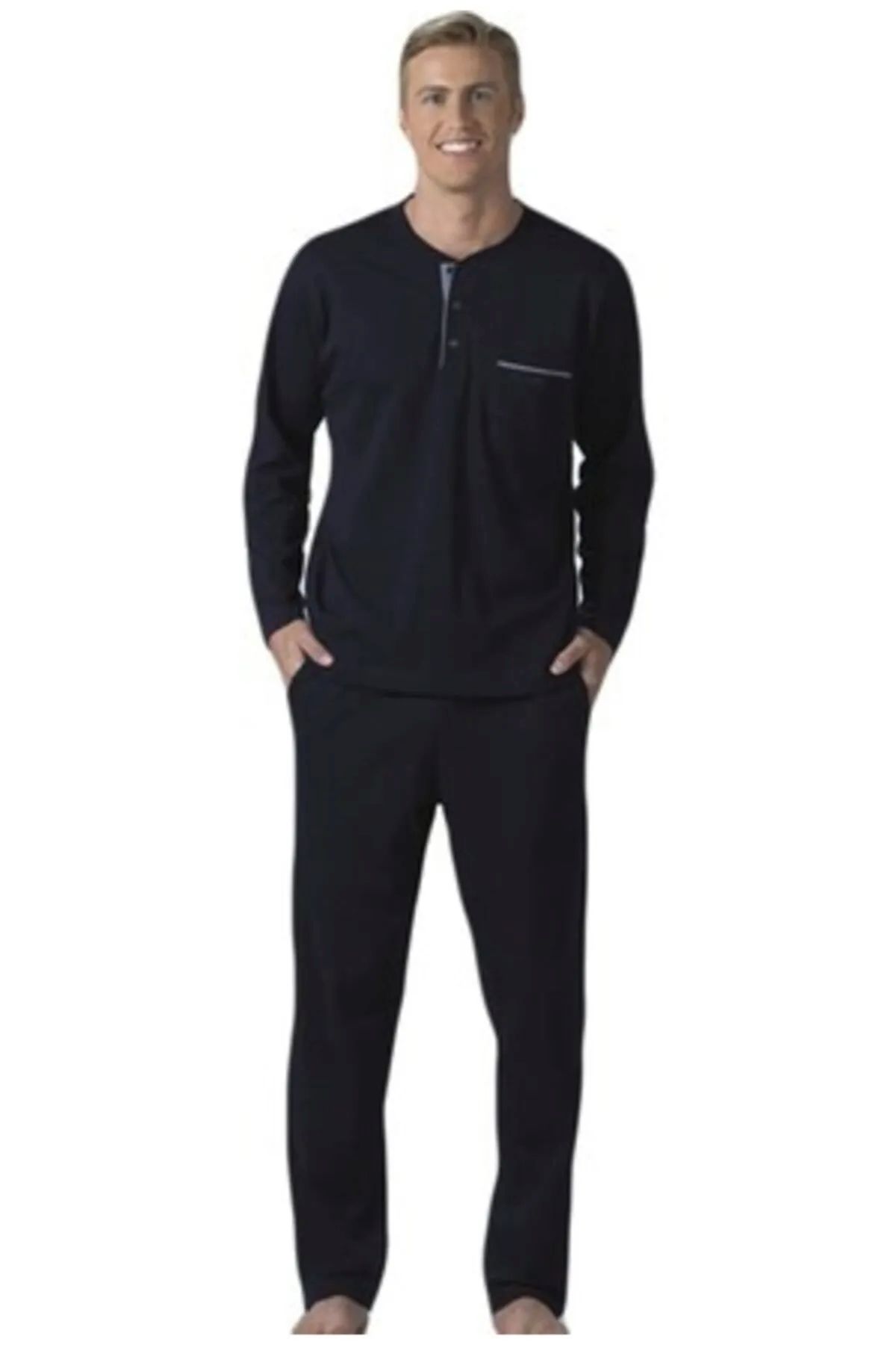 Pierre Cardin 5454 Erkek Lacivert Uzun Kollu Pijama TakımıPijama TakımıPierre Cardin