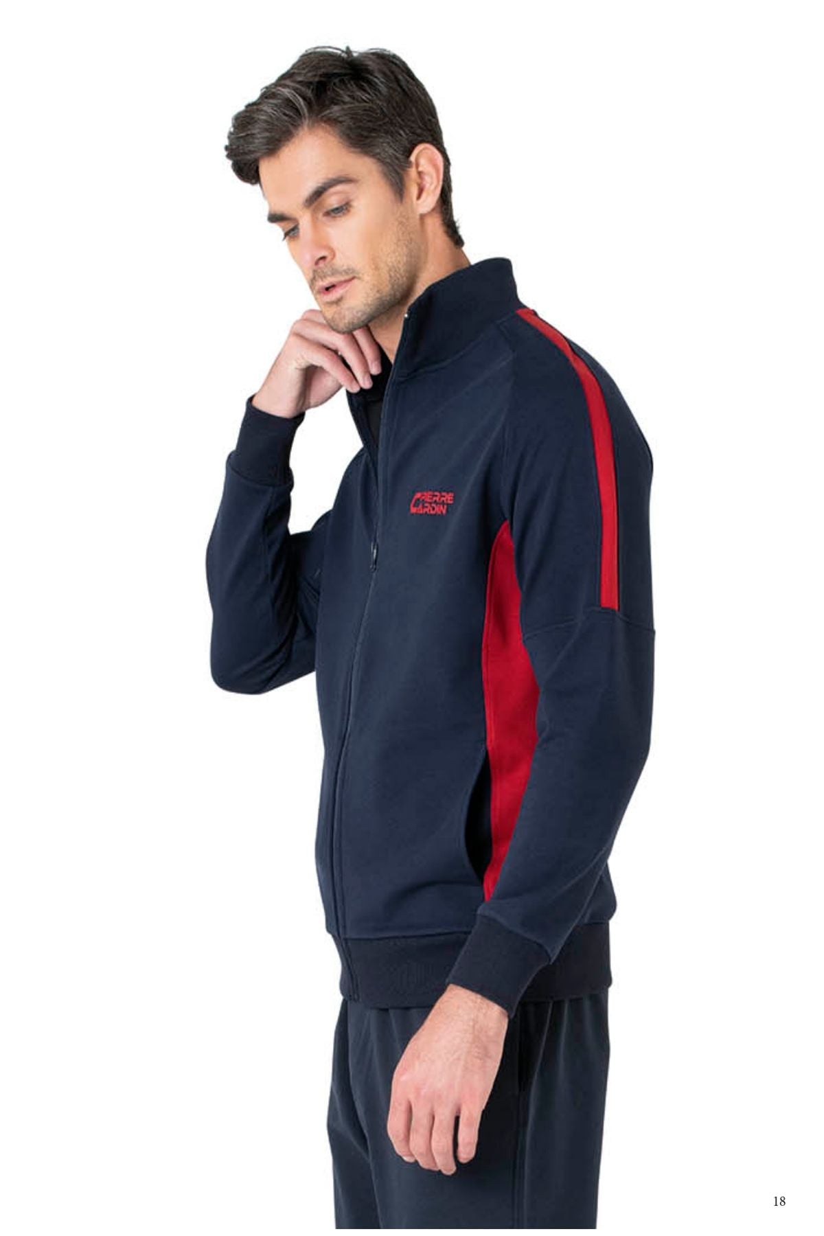 Pierre Cardin 7135 Erkek Lacivert Uzun Kollu Dik Yaka Fermuarlı Eşofman TakımıEşofman TakımıPierre Cardin