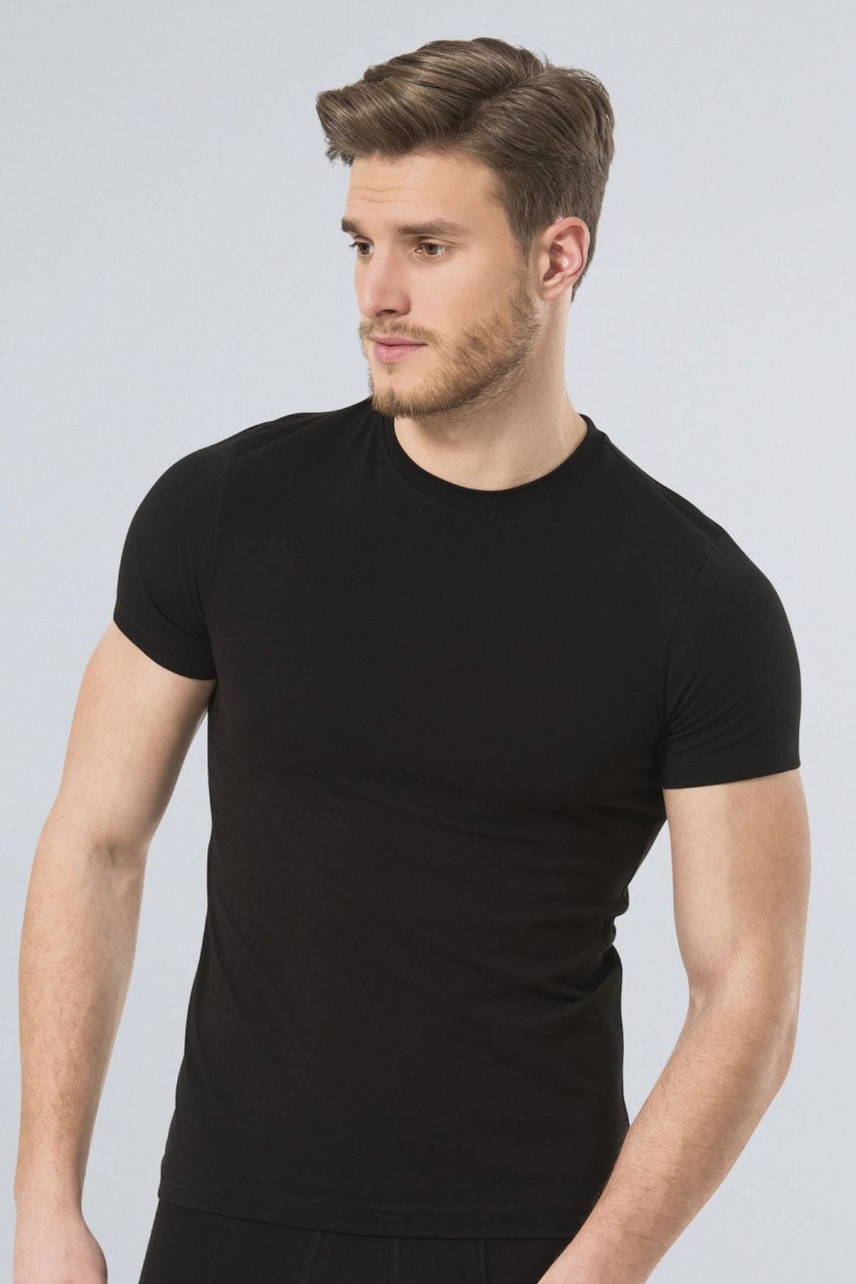 Türen 164 Siyah Erkek Likralı T-shirtT-ShirtTüren