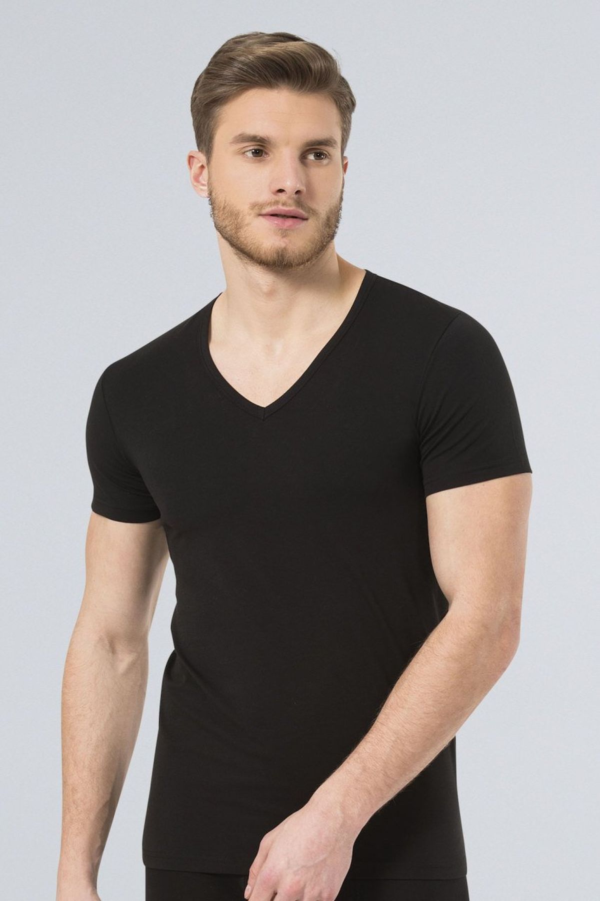 Türen 172 Siyah Erkek Likralı T-ShirtT-ShirtTüren