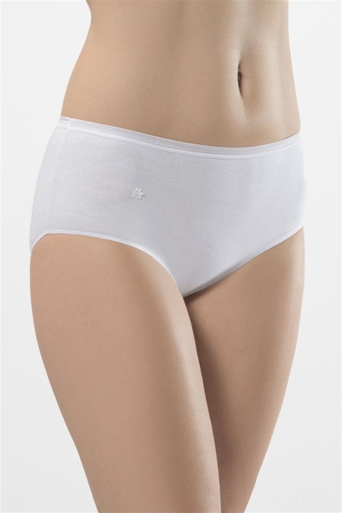 Türen Kadın Beyaz 2'li Abiye Ribana Bikini Külot 234