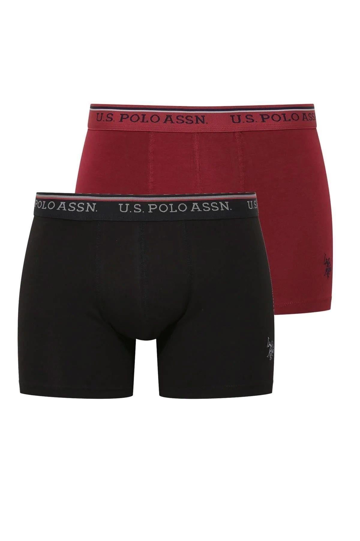 U.S. Polo Assn. 80488 Erkek Bordo-Siyah Modal 2 Li BoxerBoxerU.S. Polo Assn.