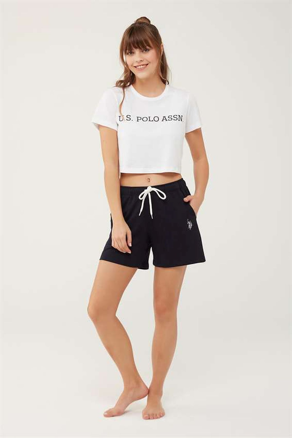 U.S. Polo Assn. 16604 Kadın Lacivert ŞortKadın Pijama AltıU.S. Polo Assn.