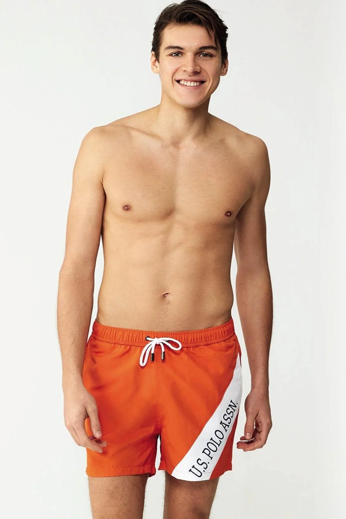 U.S. Polo Assn. 23001 Turuncu Cepli Orta Boy Erkek Deniz ŞortuDeniz ŞortuU.S. Polo Assn.