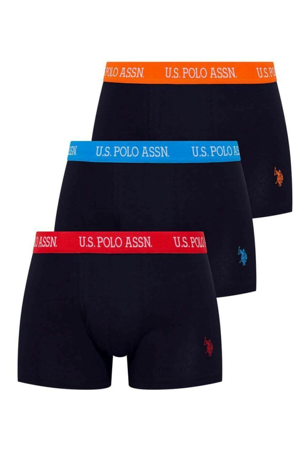 U.S. Polo Assn. 80253 Erkek Lacivert 3'lü BoxerBoxerU.S. Polo Assn.