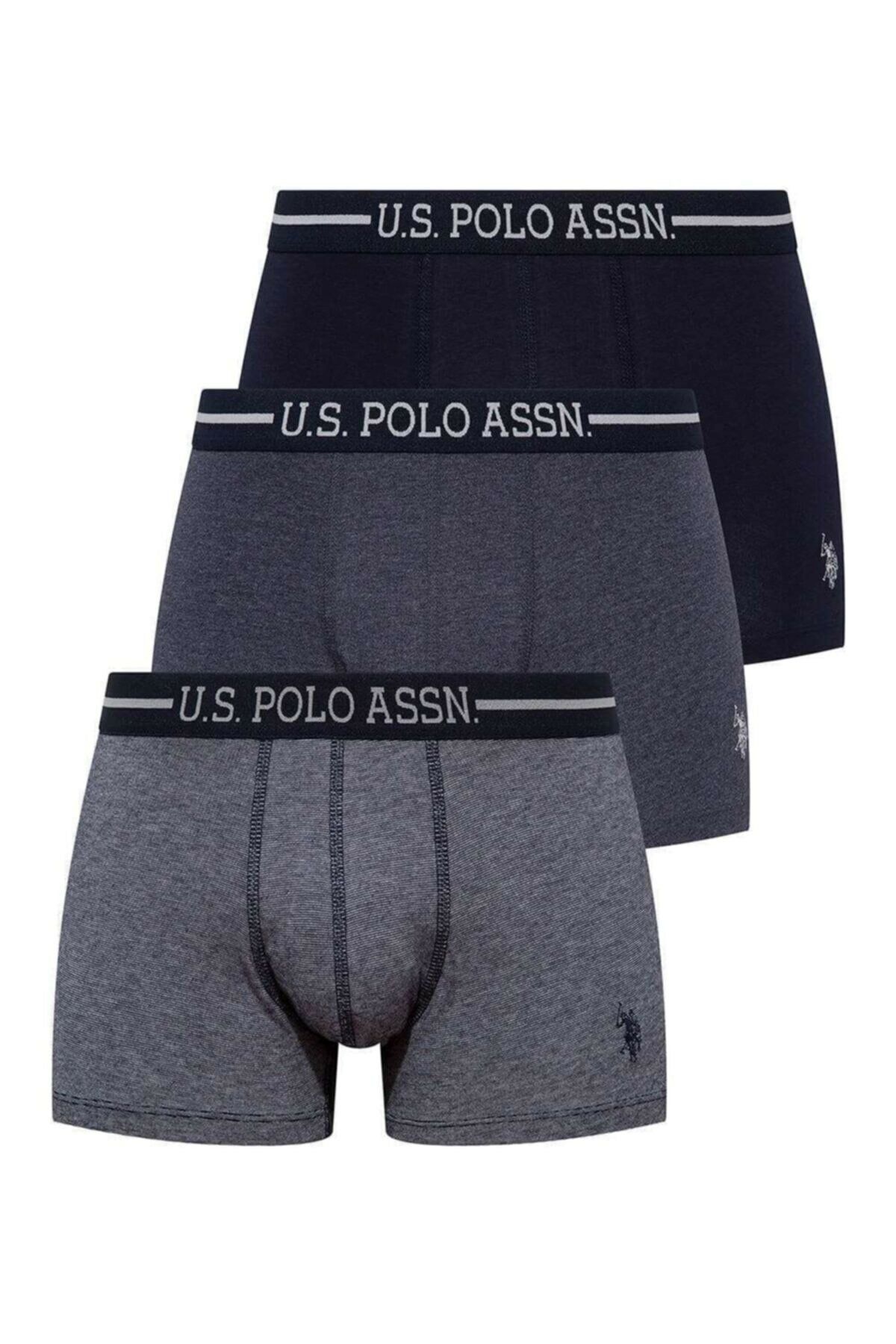 U.S. Polo Assn. 80306 Erkek Lacivert-Lacivert-Lacivert 3'lü BoxerBoxerU.S. Polo Assn.