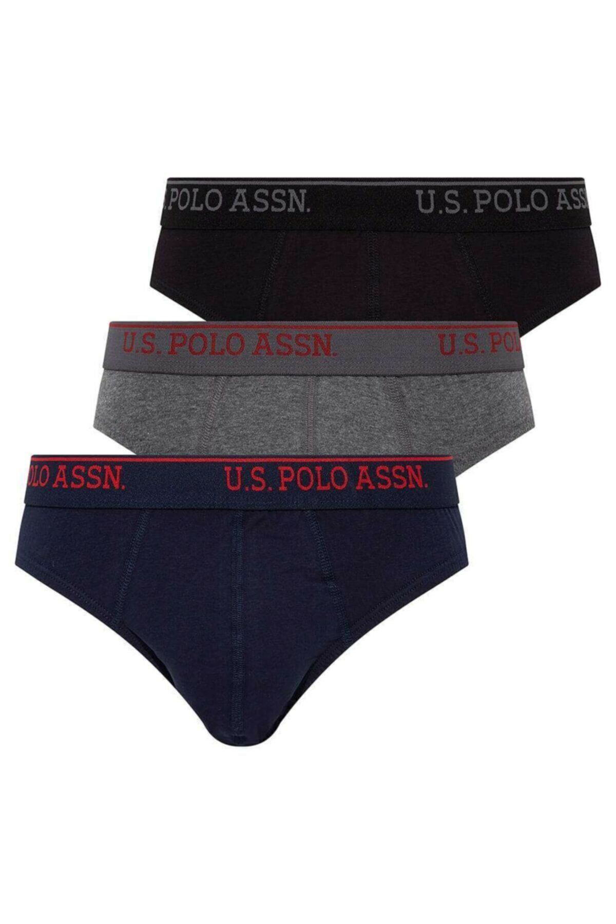 U.S. Polo Assn. 80436 Erkek Siyah-Antrasit-Lacivert 3'lü SlipSlipU.S. Polo Assn.