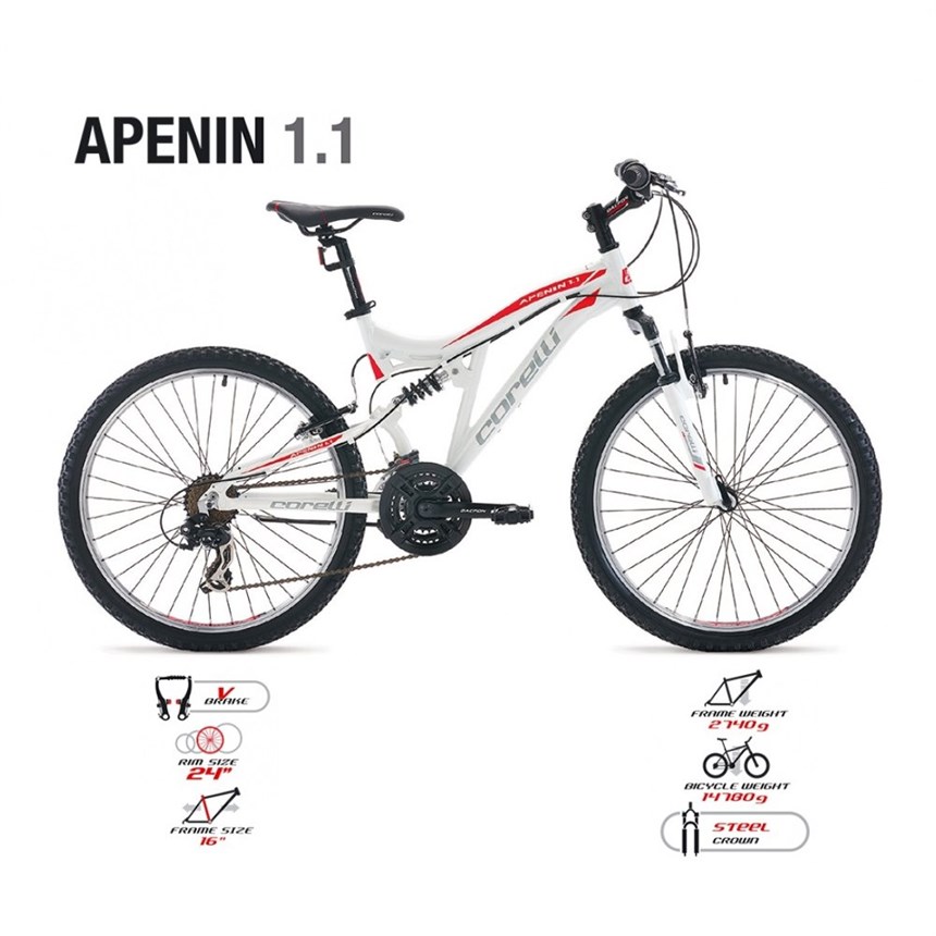 Corelli Apenin 1.1 Çift Amortisörlü 24 Jant Bisiklet