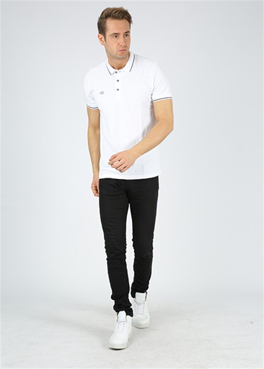 SPORT ERKEK POLO ÇİZGİLİ YAKA T SHIRT