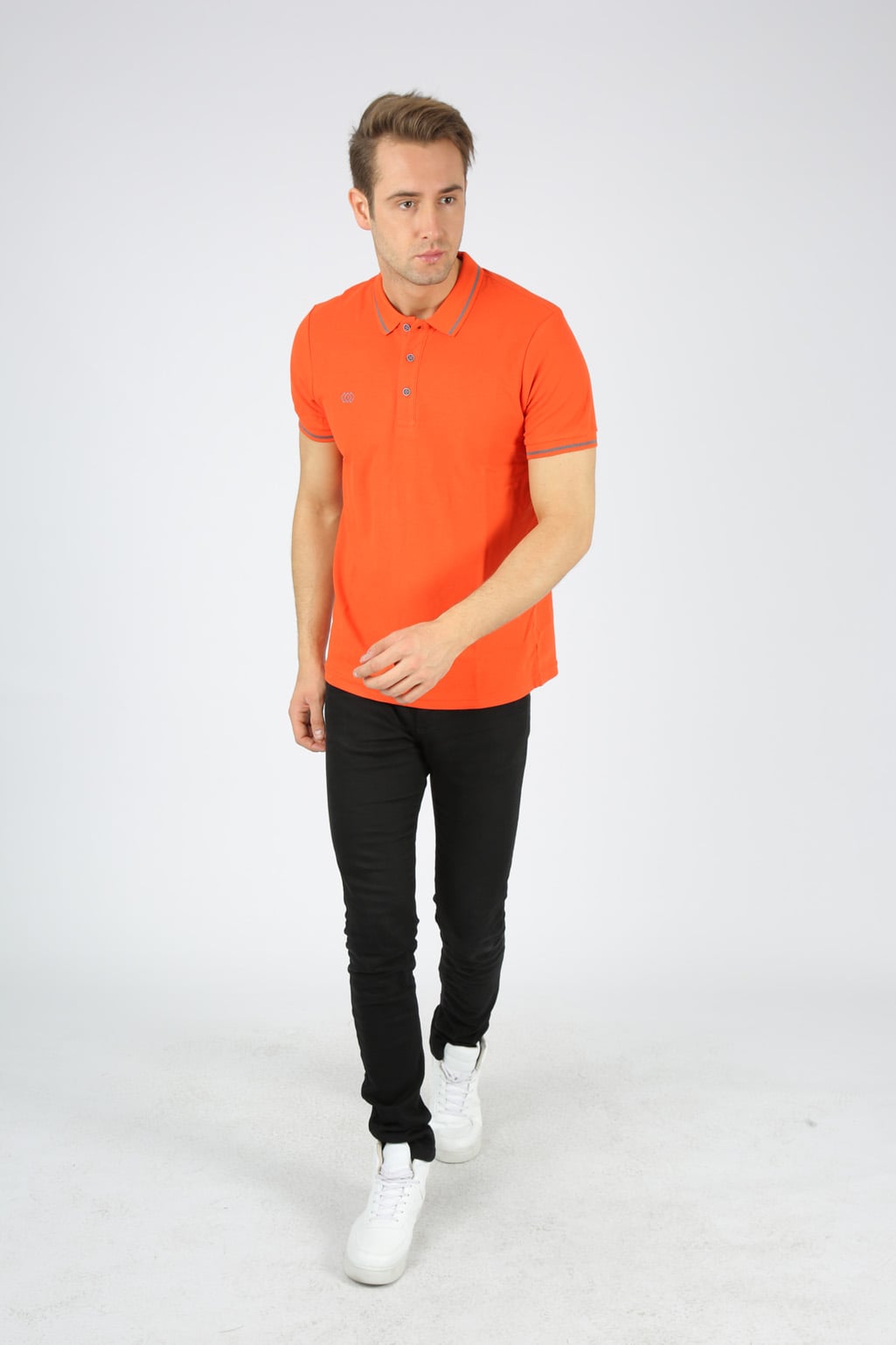 SPORT ERKEK POLO ÇİZGİLİ YAKA T SHIRT