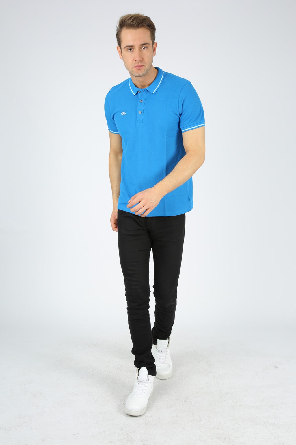 SPORT ERKEK POLO ÇİZGİLİ YAKA T SHIRT