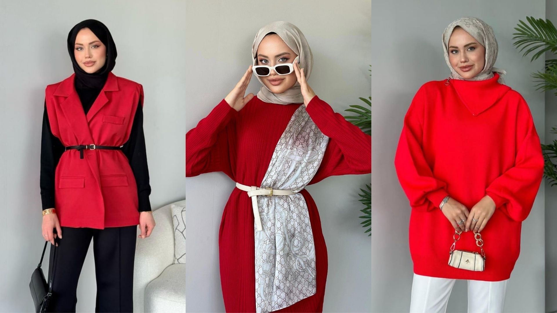 kırmızı tunik modelleri