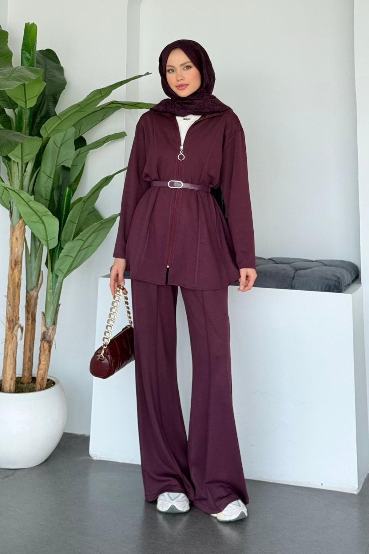  Melisa Pantolonlu Takım Mürdüm, Fiyatları 