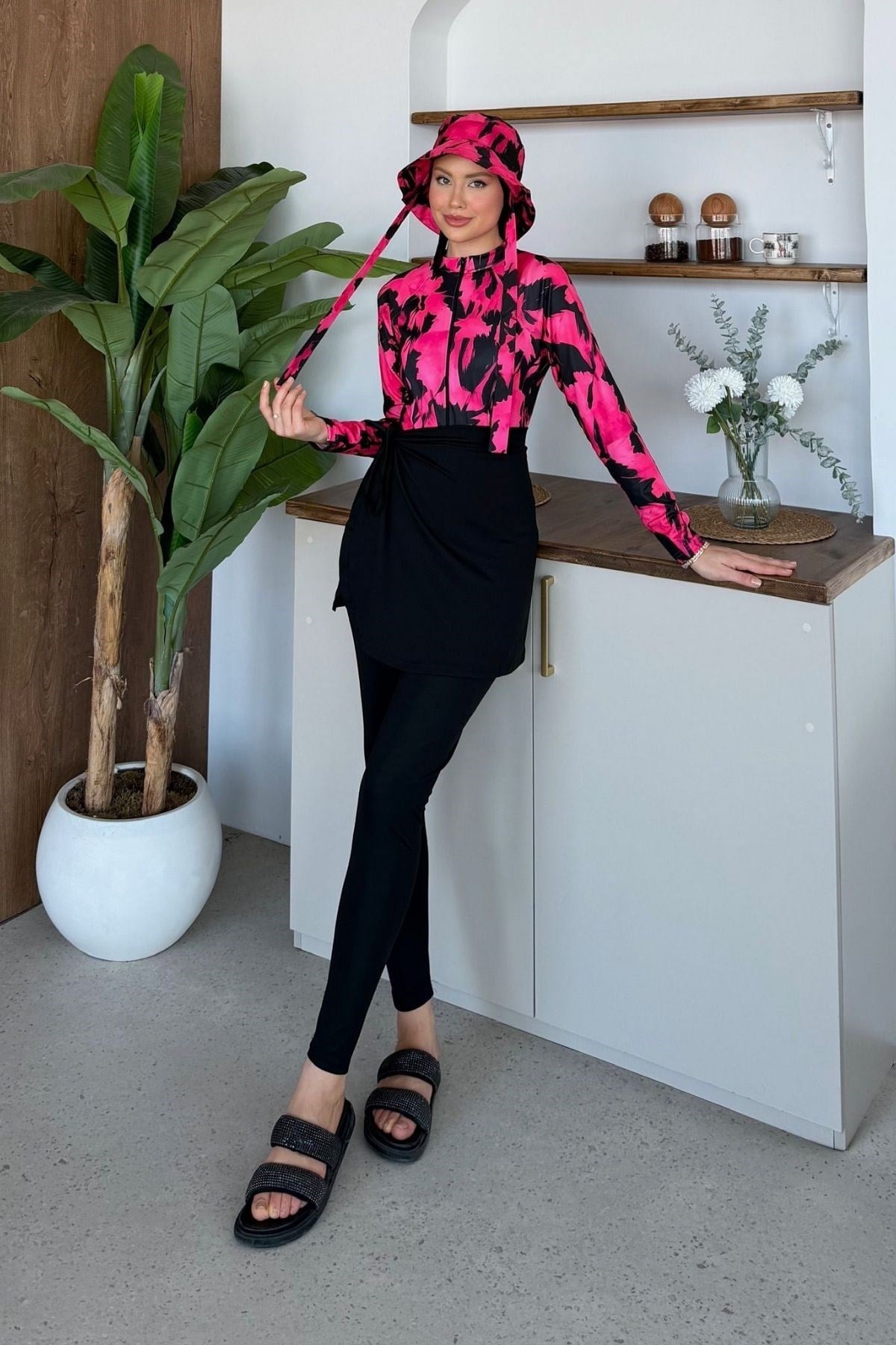 3Lü Tesettür Mayo Takım Fuşya , Fiyatları 3Lü Tesettür Mayo Takım Fuşya | Haza Moda